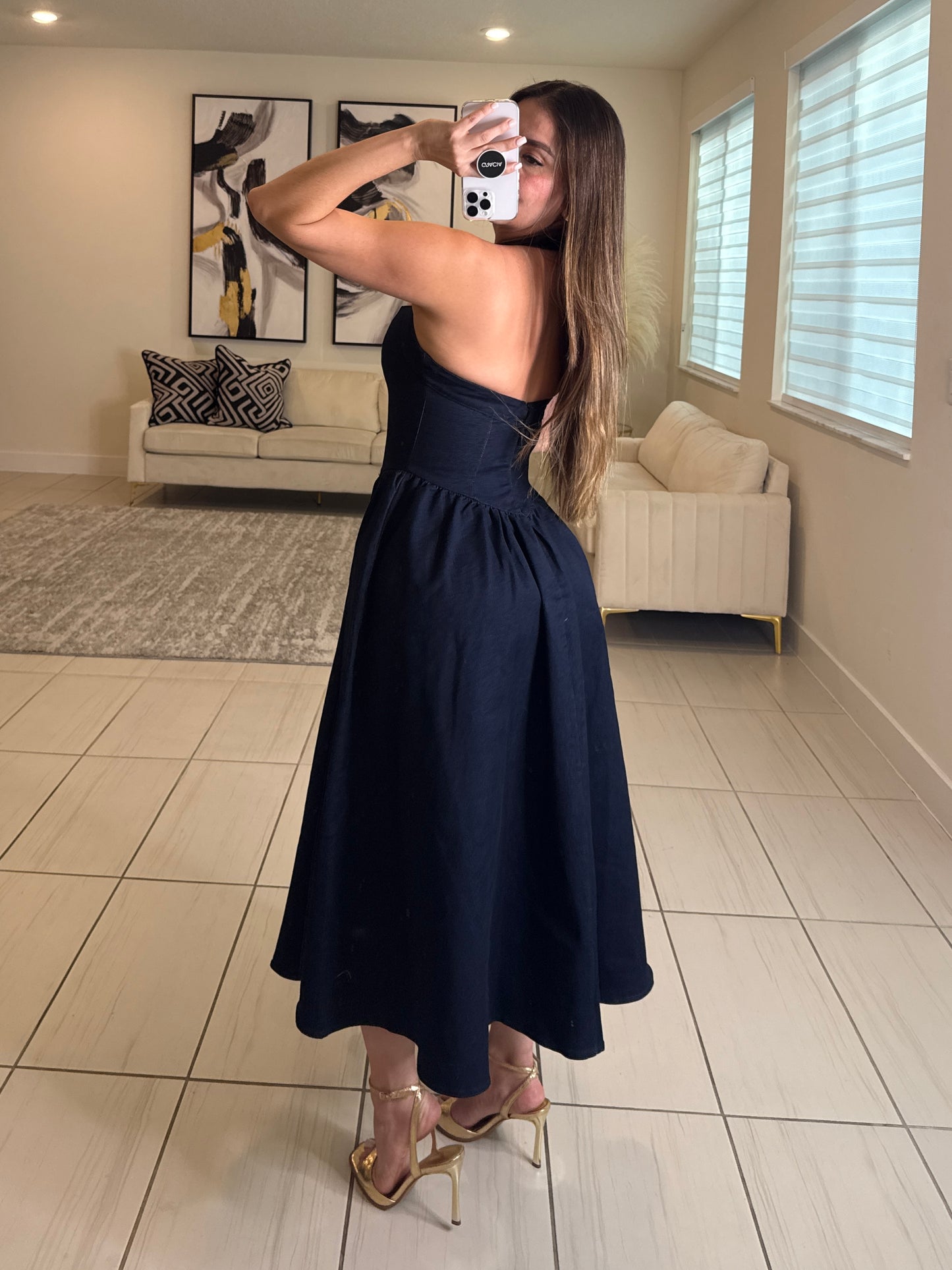 Pretty Sweet Denim Midi Dress