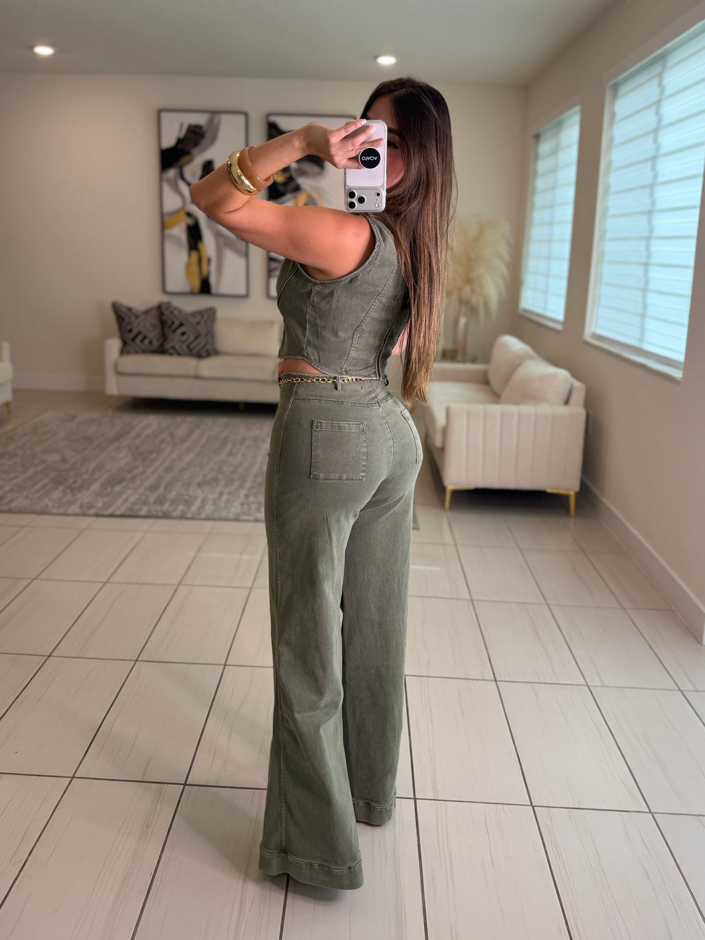 Rebel Utility Green Pant Set