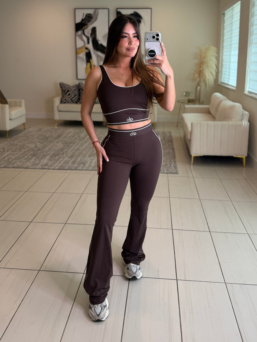 Airbrush Halo Brown Pants Set