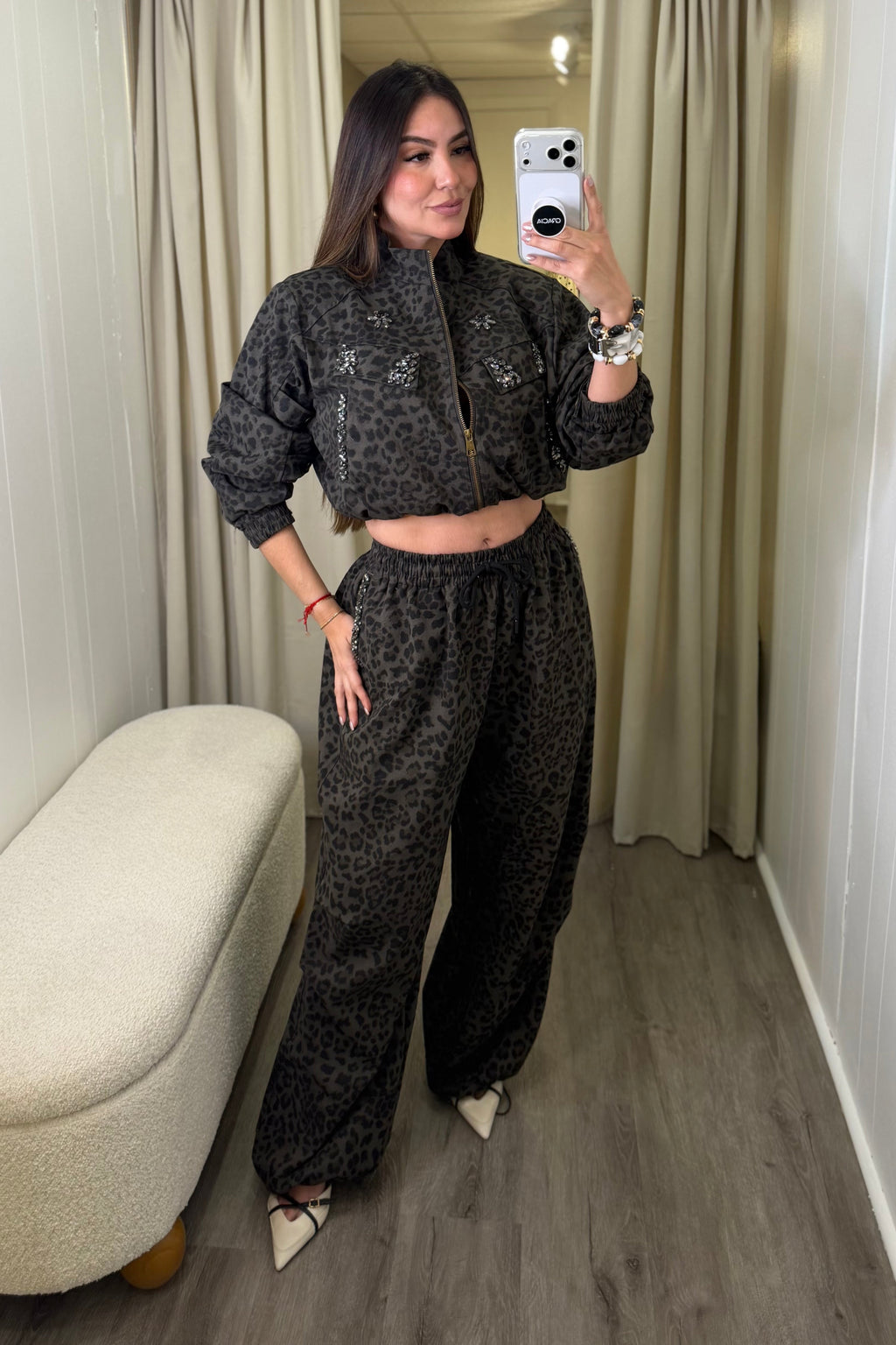 Dark Diva Leopard Print Pant Set