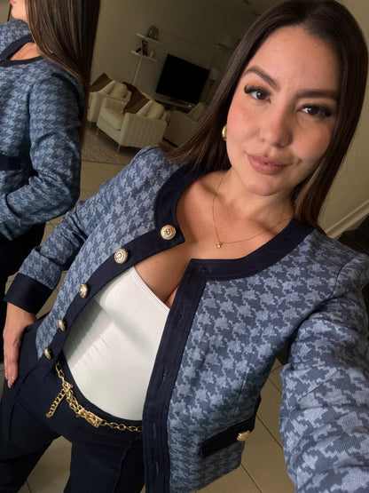 Executive Drama Blue Pant Set