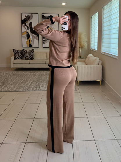 Instinctive Reign Mocha Knit Pant Set