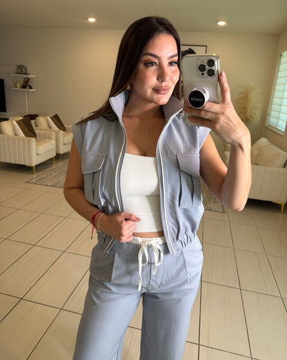 The Jetsetter Light Blue Pant Set