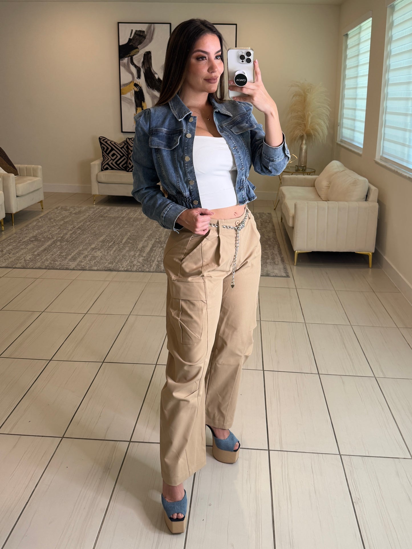 Sahara Muse Khaki Barrel Pants