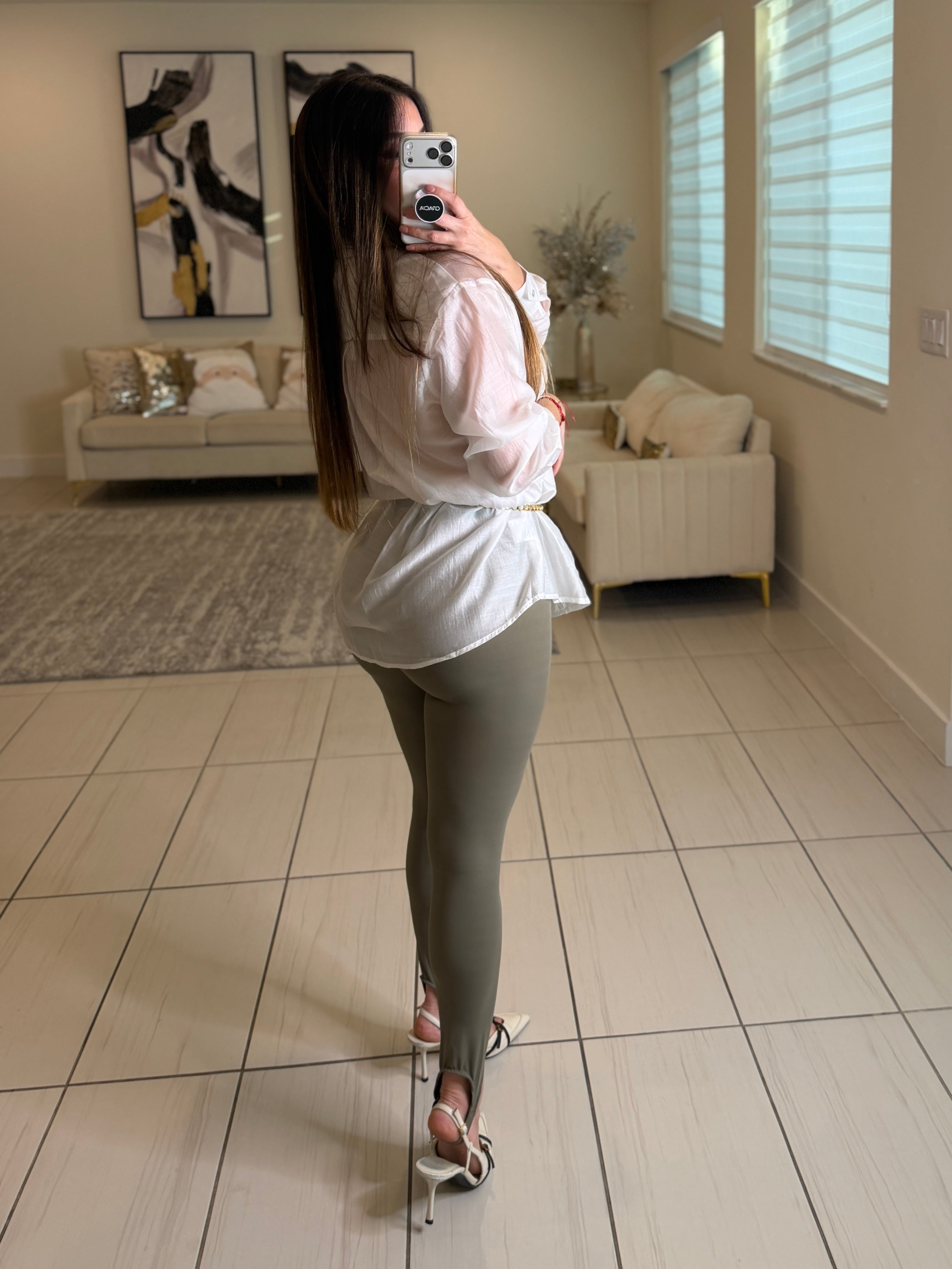 Power Sculpt Olive Green Leggings