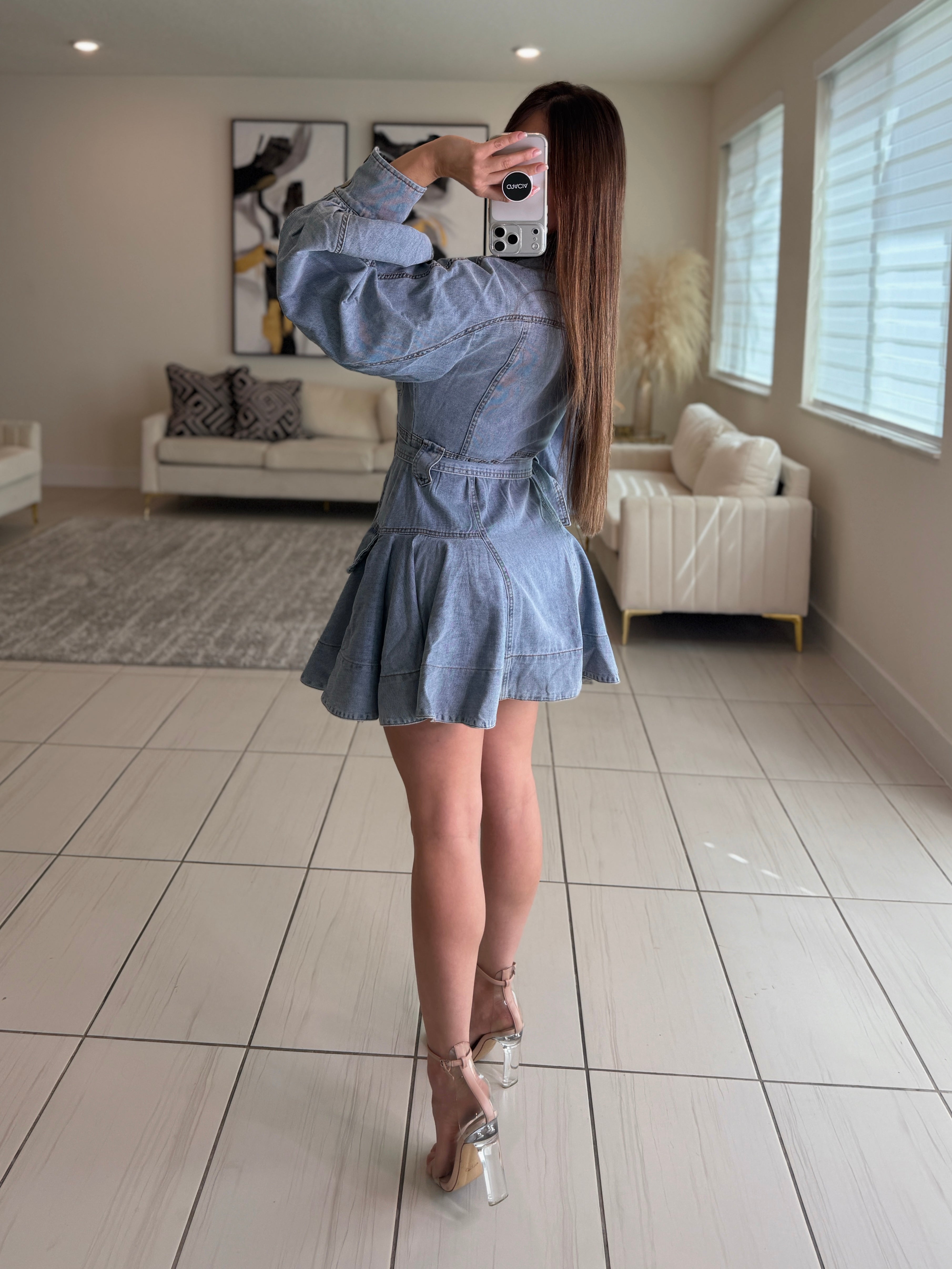 Luna Utility Denim Dress