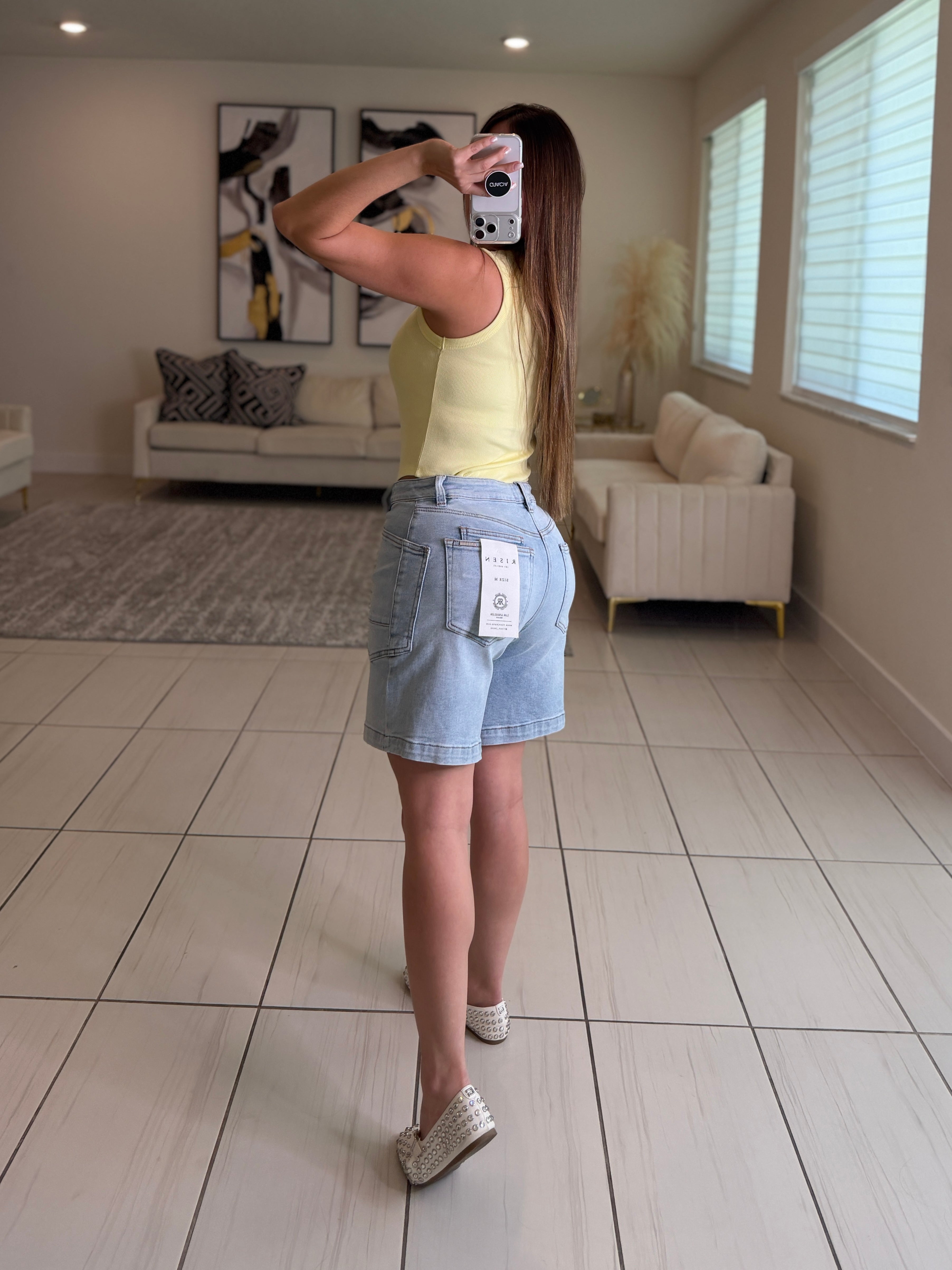 Divine Desire Denim Bermuda Shorts