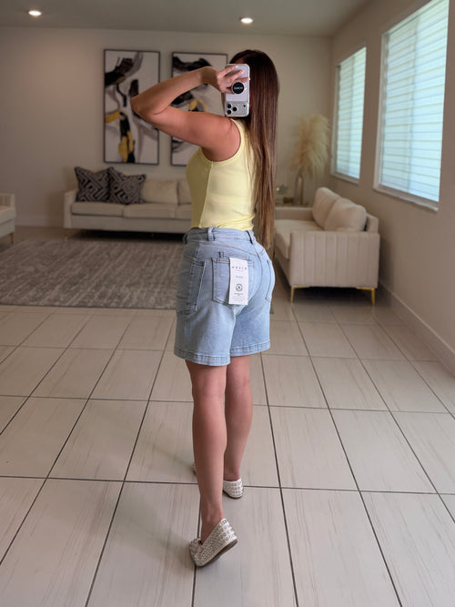 Divine Desire Denim Bermuda Shorts