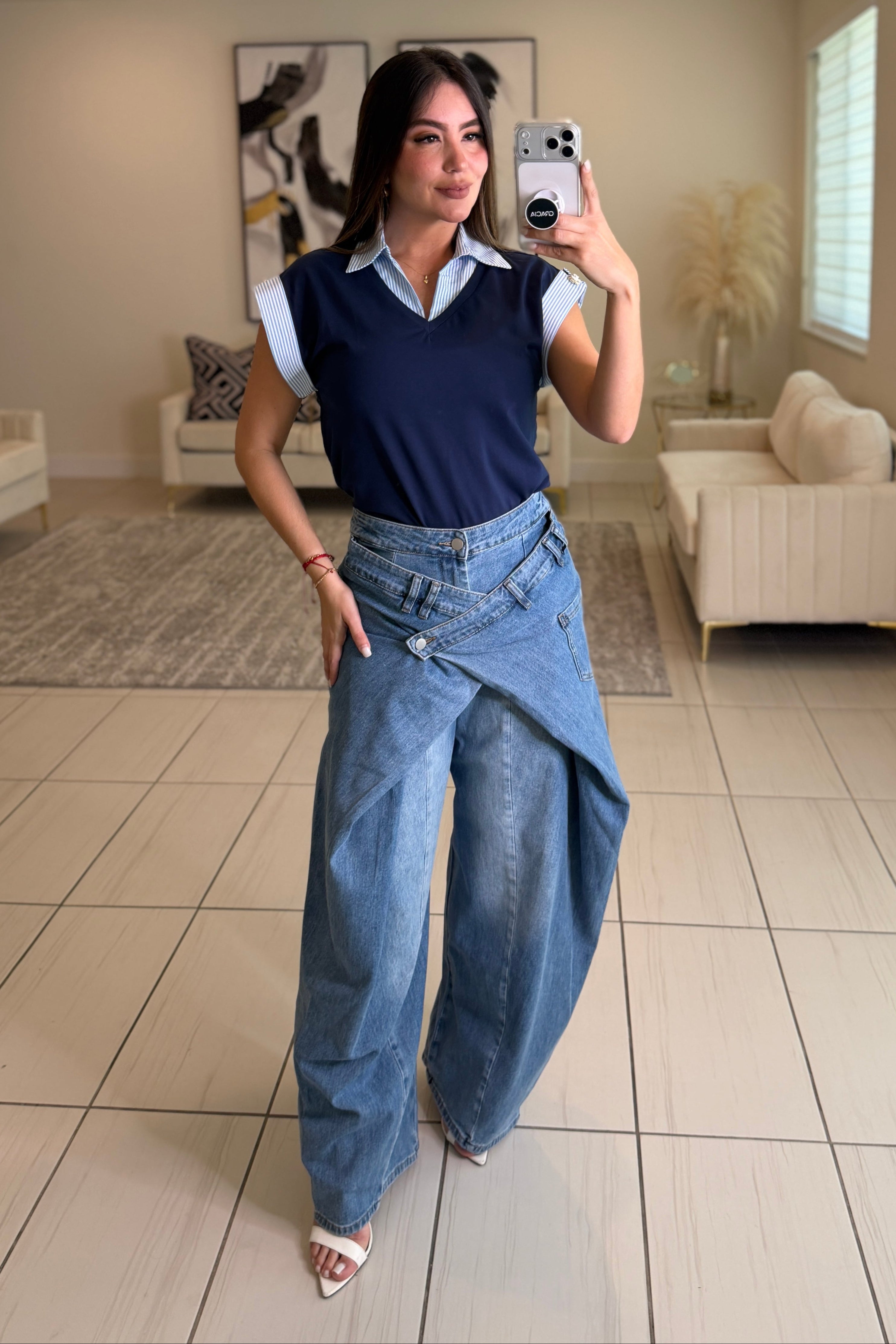 Radiant Marine Navy Blue Top