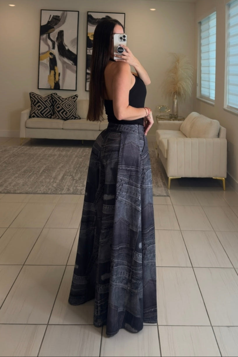 Signature Elegance Black Palazzo Pants