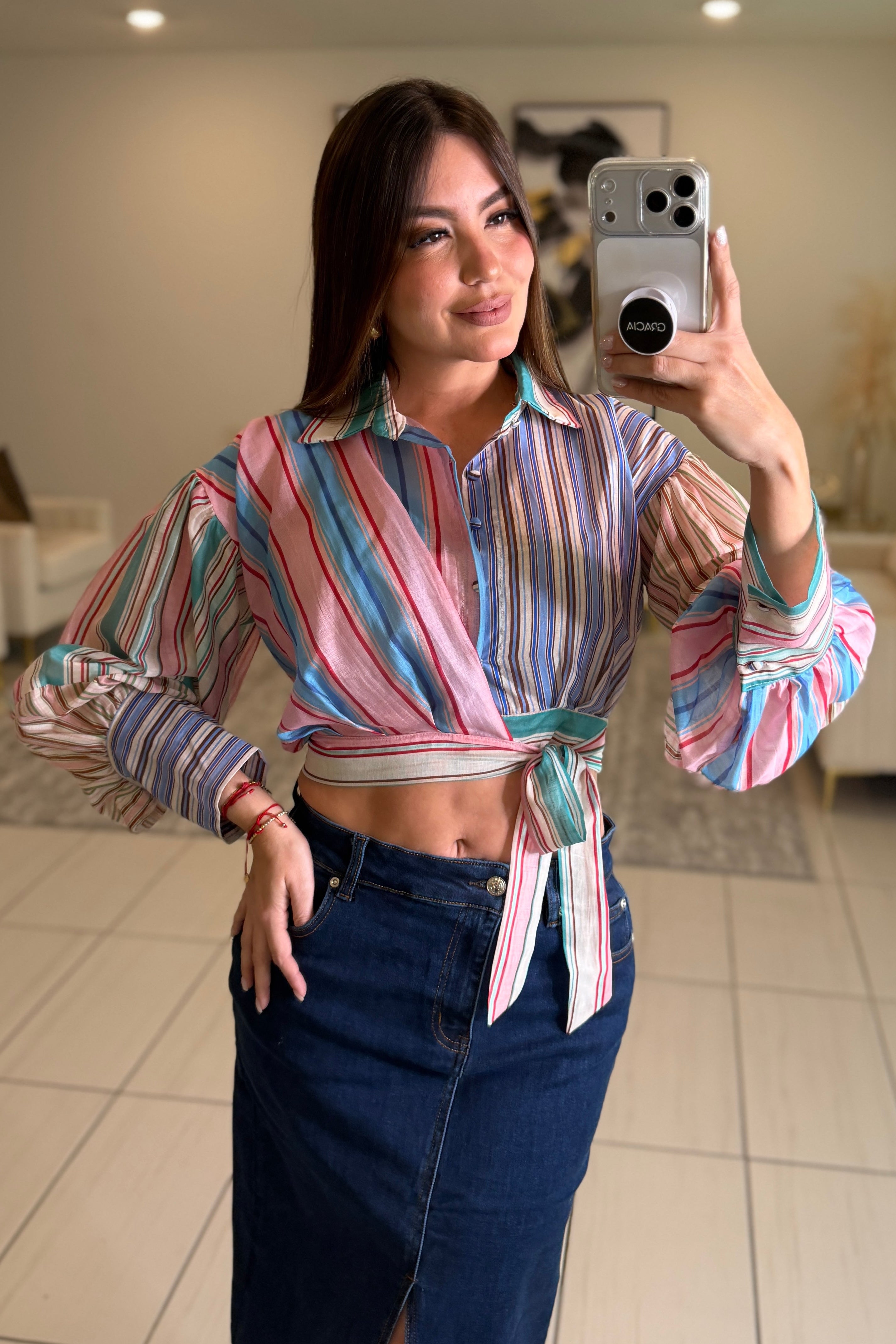 Rebellion Striped Colorful Top