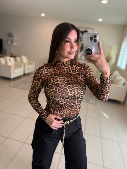 Wild Passion Leopard Print Bodysuit