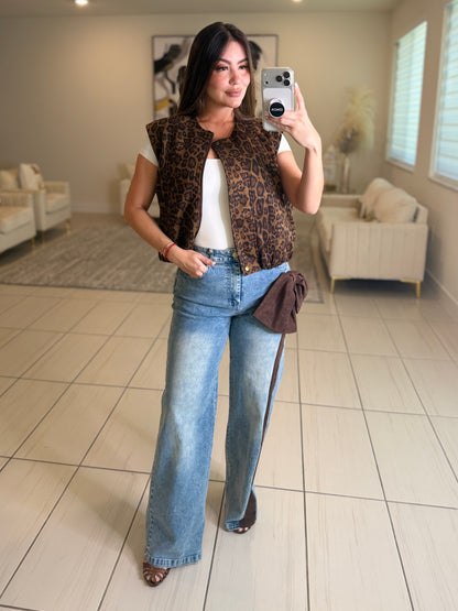 Opulent Bow Blue Denim Pants