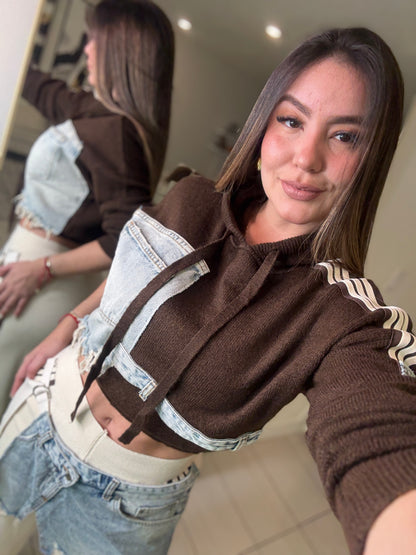 Elite Standard Knit Beige and Brown Pant Set