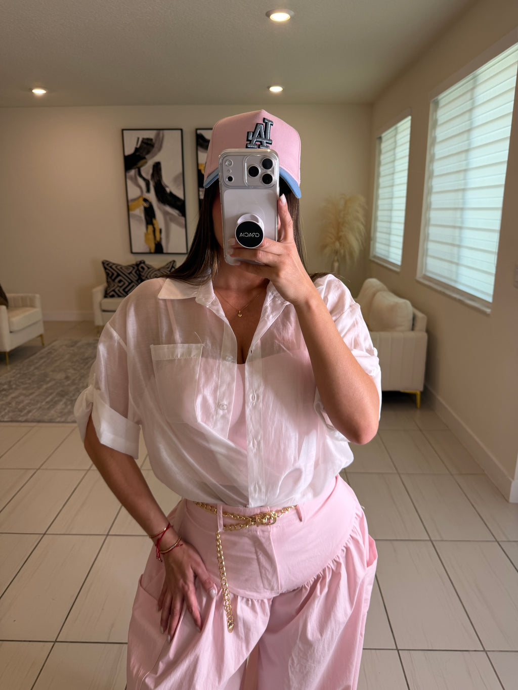 Divine Authority Pink Balloon Pant Set