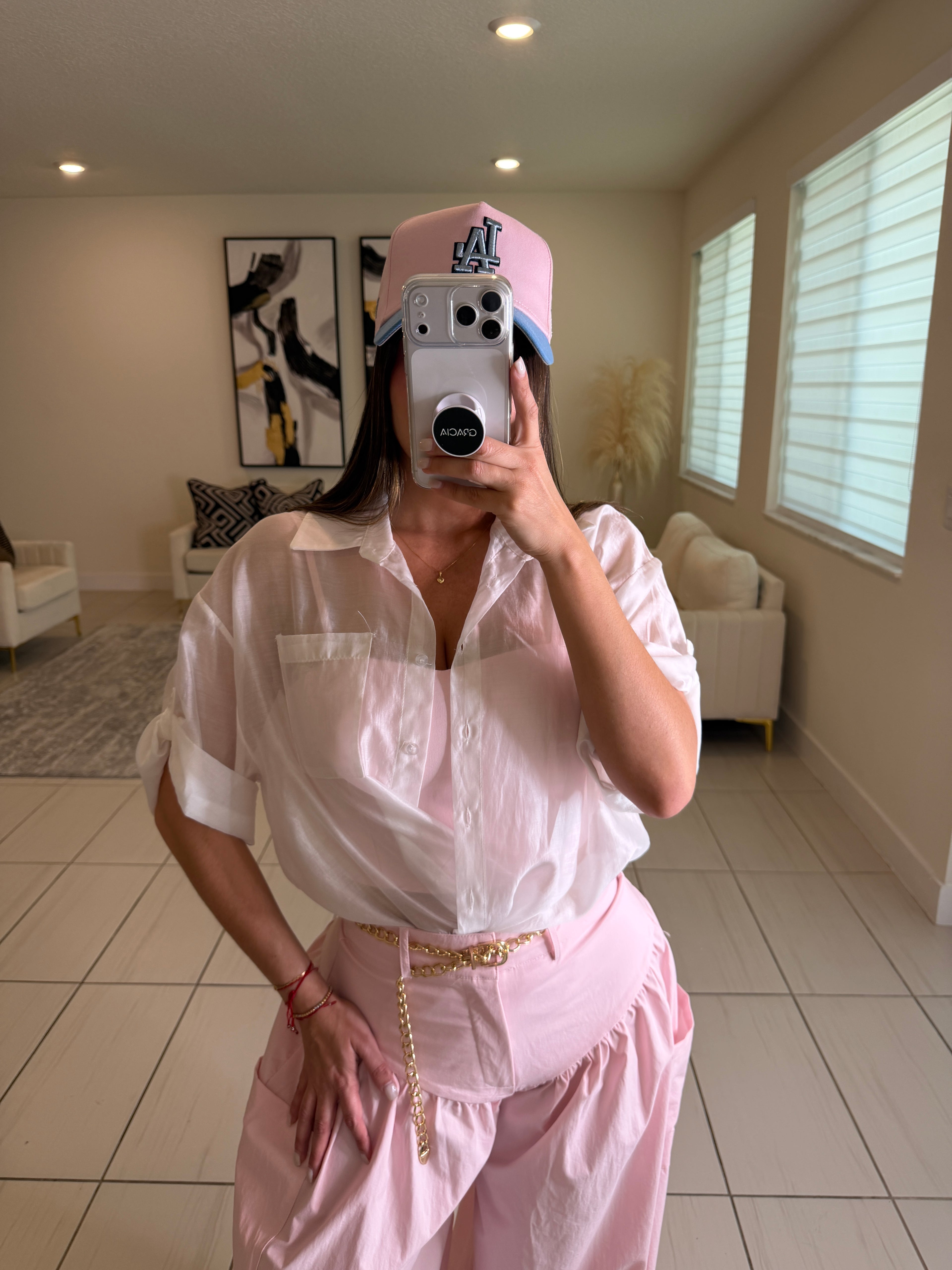 Divine Authority Pink Balloon Pant Set