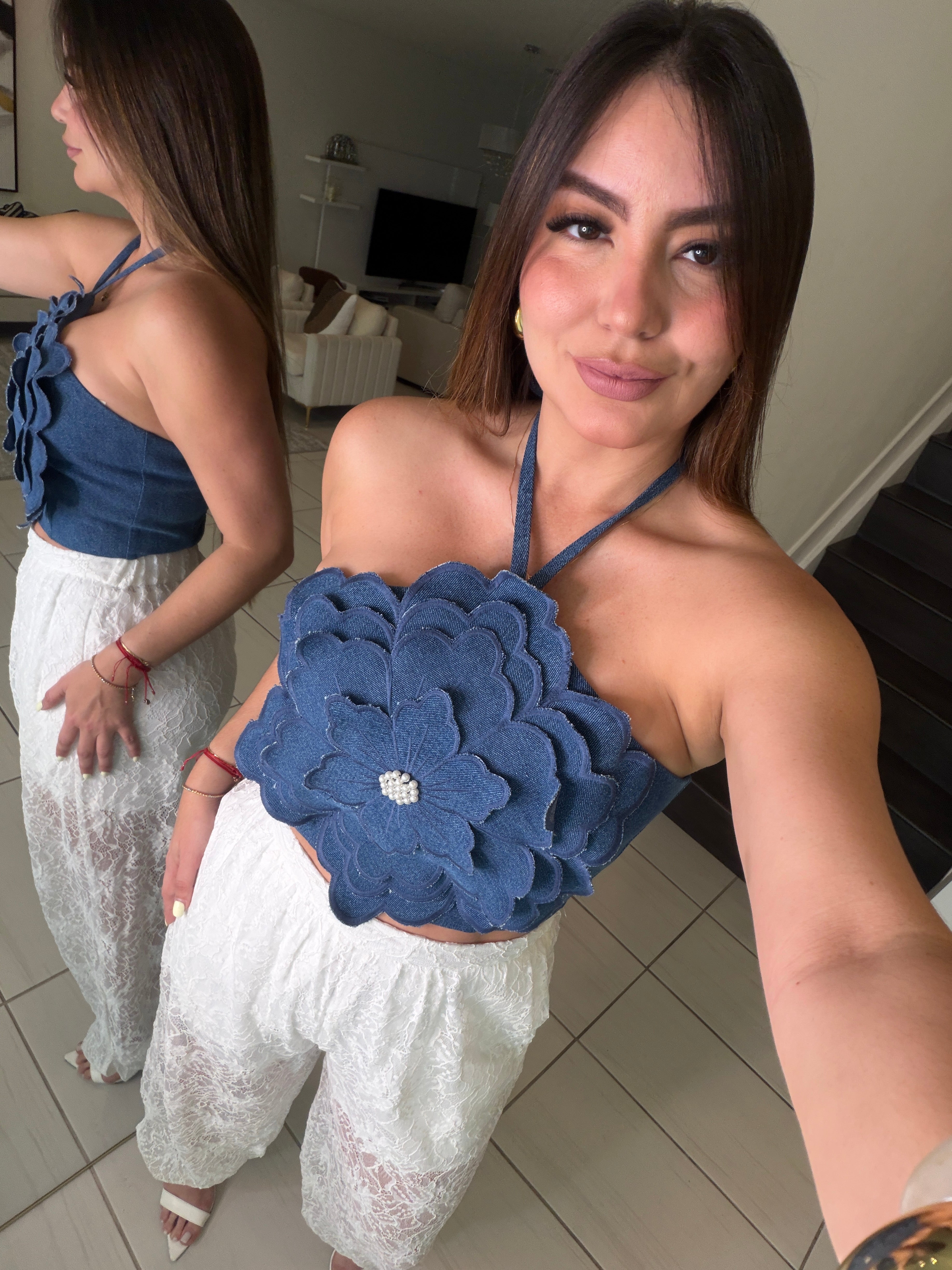 Eternal Grace Denim CropTop