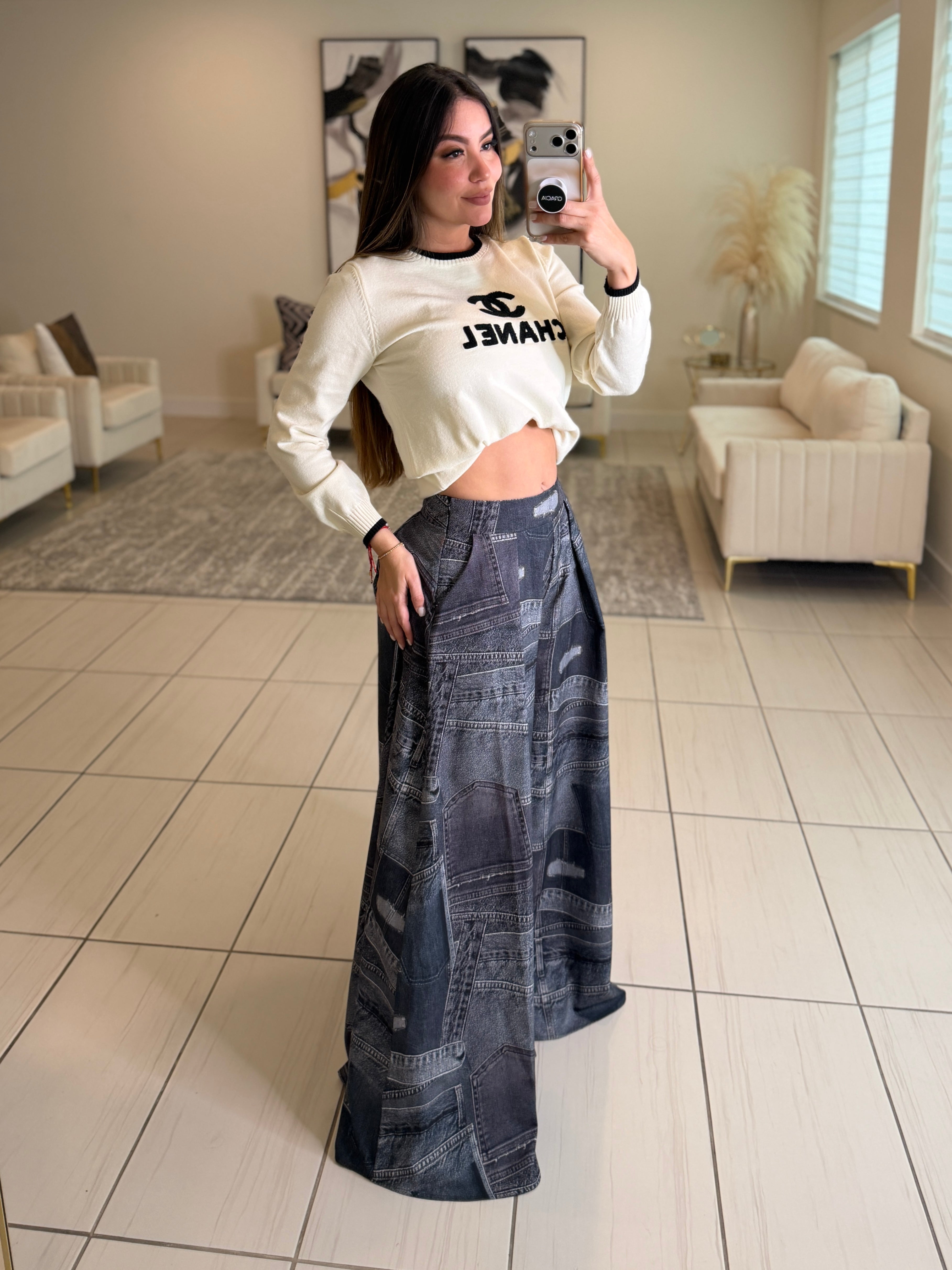 Signature Elegance Black Palazzo Pants