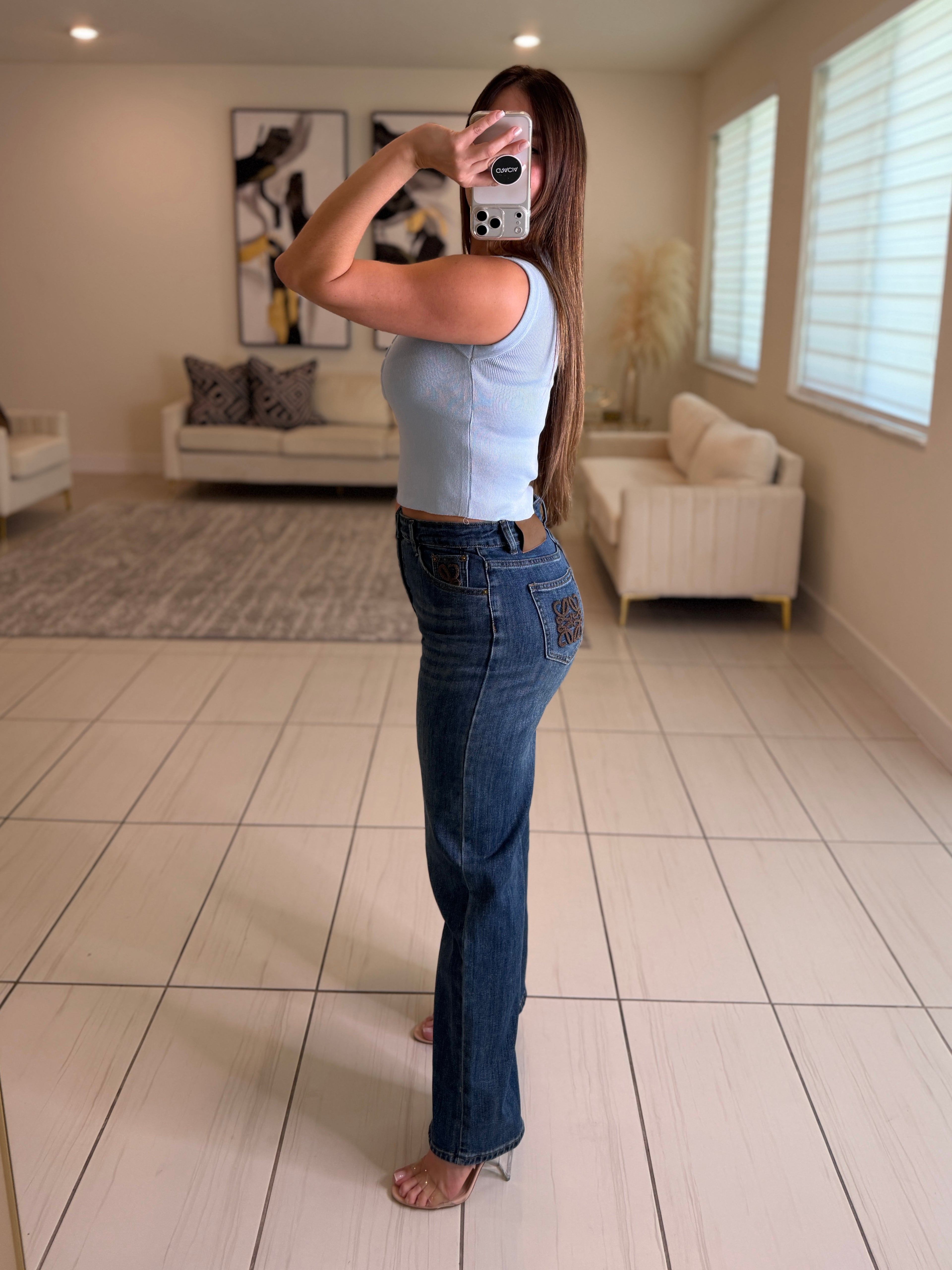 Iconic Knit Blue Tank Top