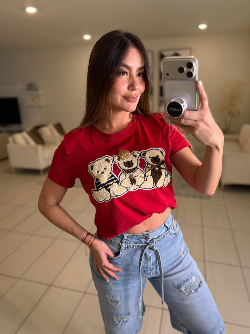 Fashionable Bears Red Tshirt