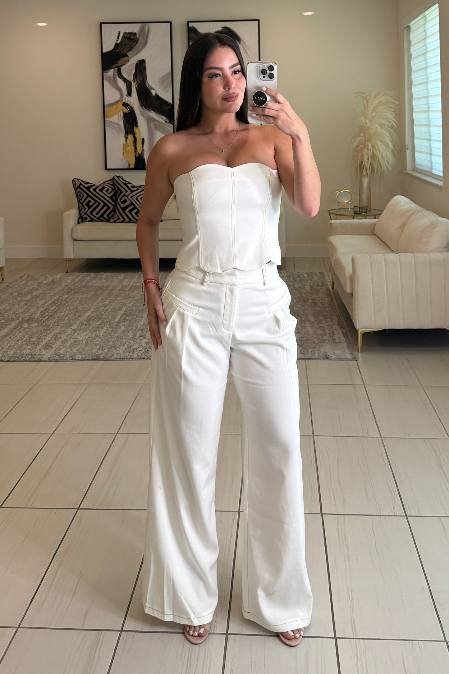 Luxe Utility White Pant Set