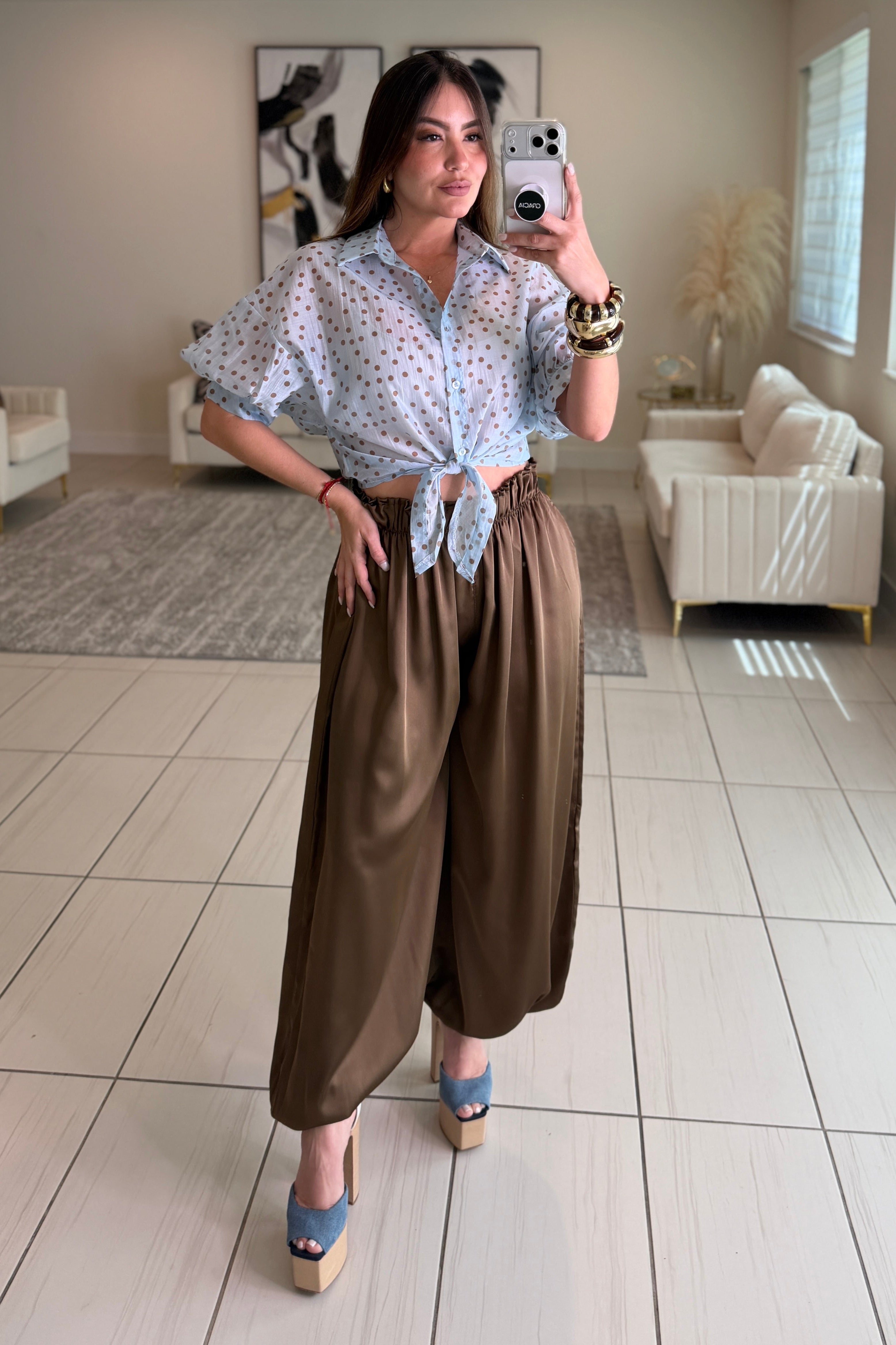 Fabulosity Brown Balloon Pants