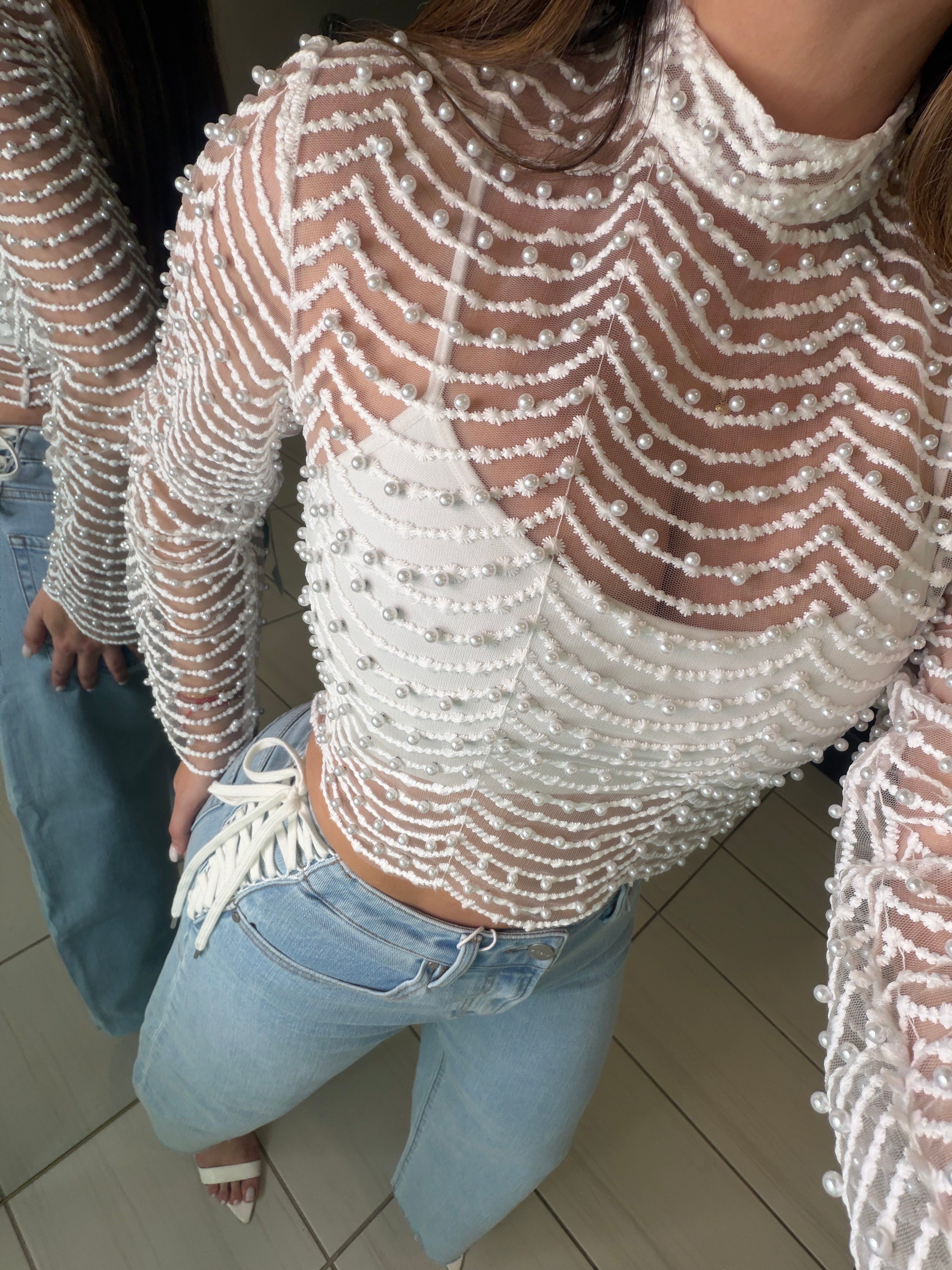 Slouchy Crop Barrel Denim Pants