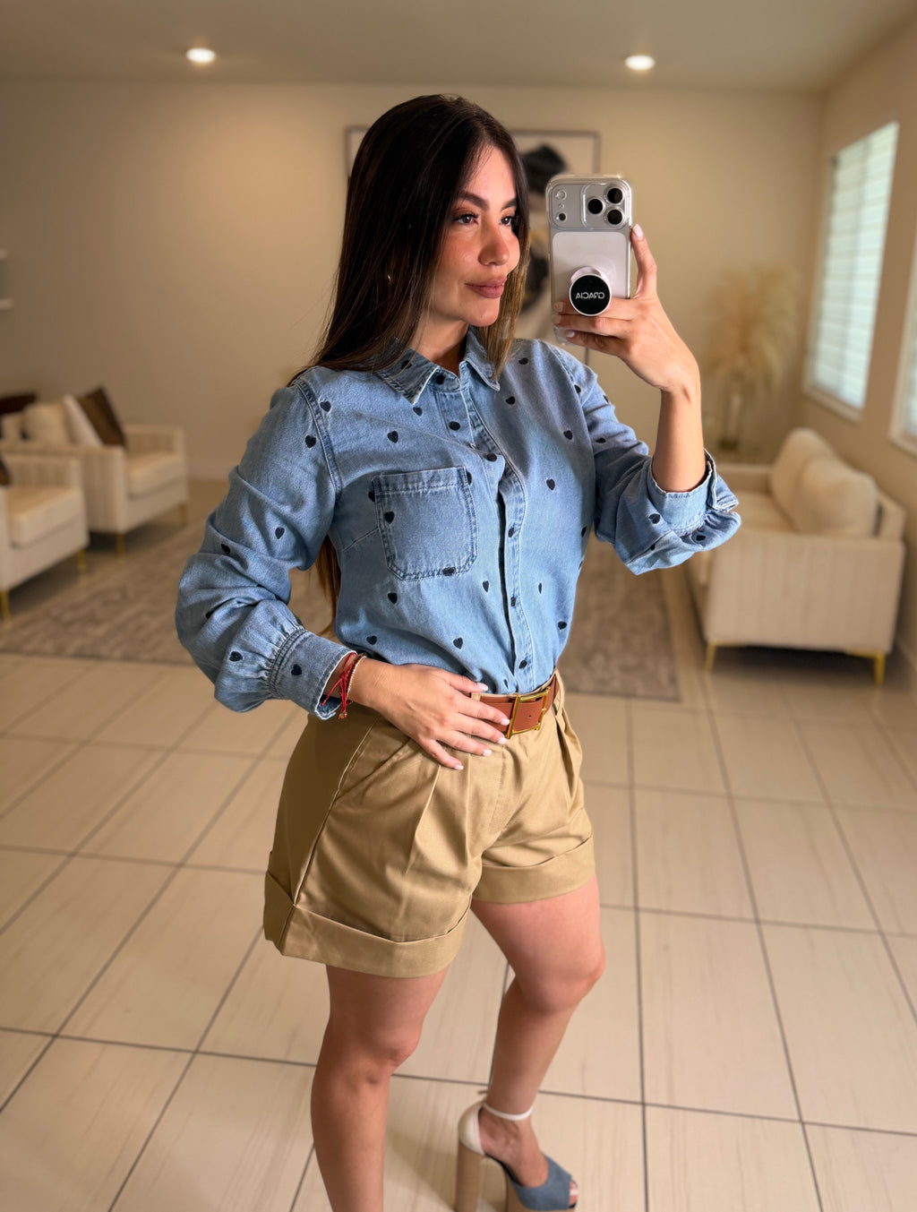 Muse Of Hearts Denim Shirt