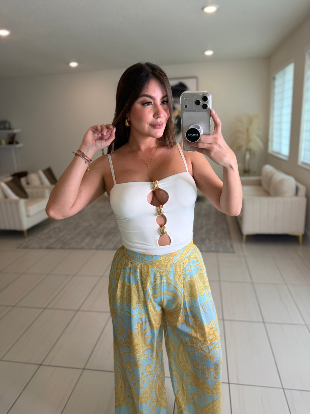 Sculpted Ease White Bodysuit