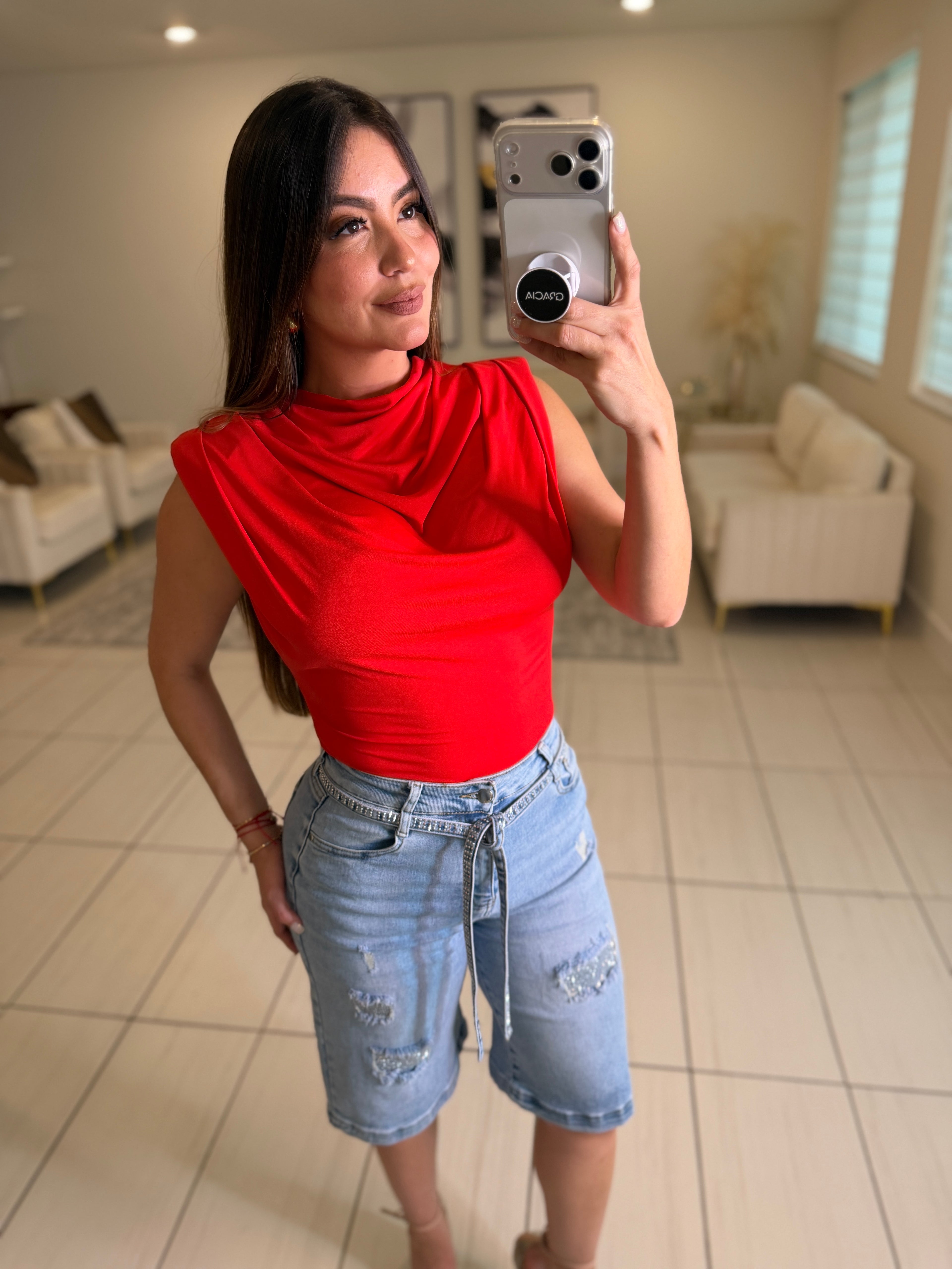 Sculpted Ease Red Top