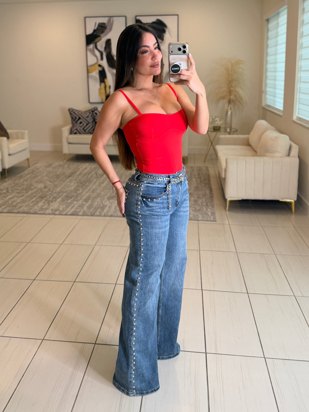 Luxe Essential Red Bodysuit