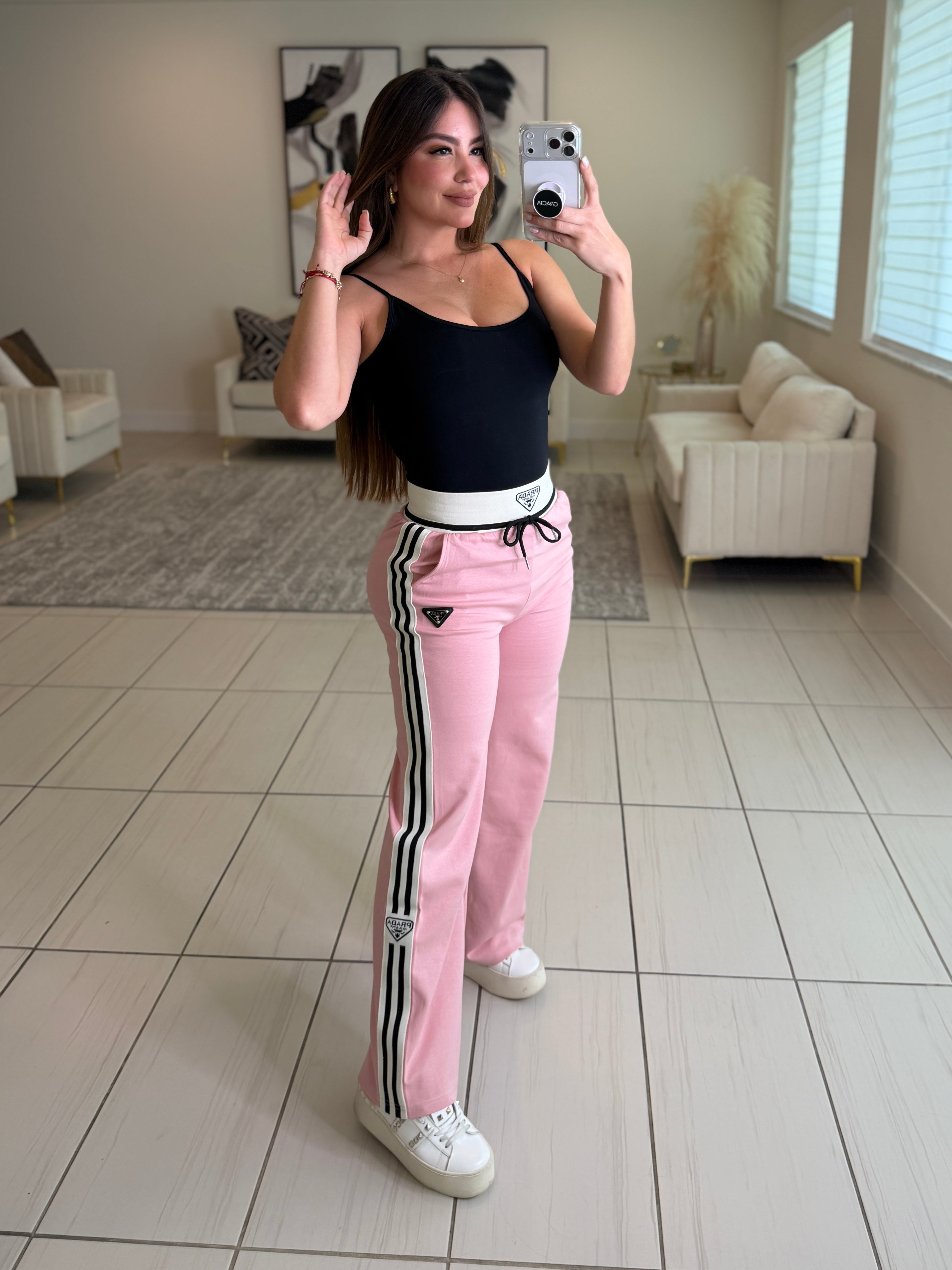 Iconic Structure Pink Pant Set