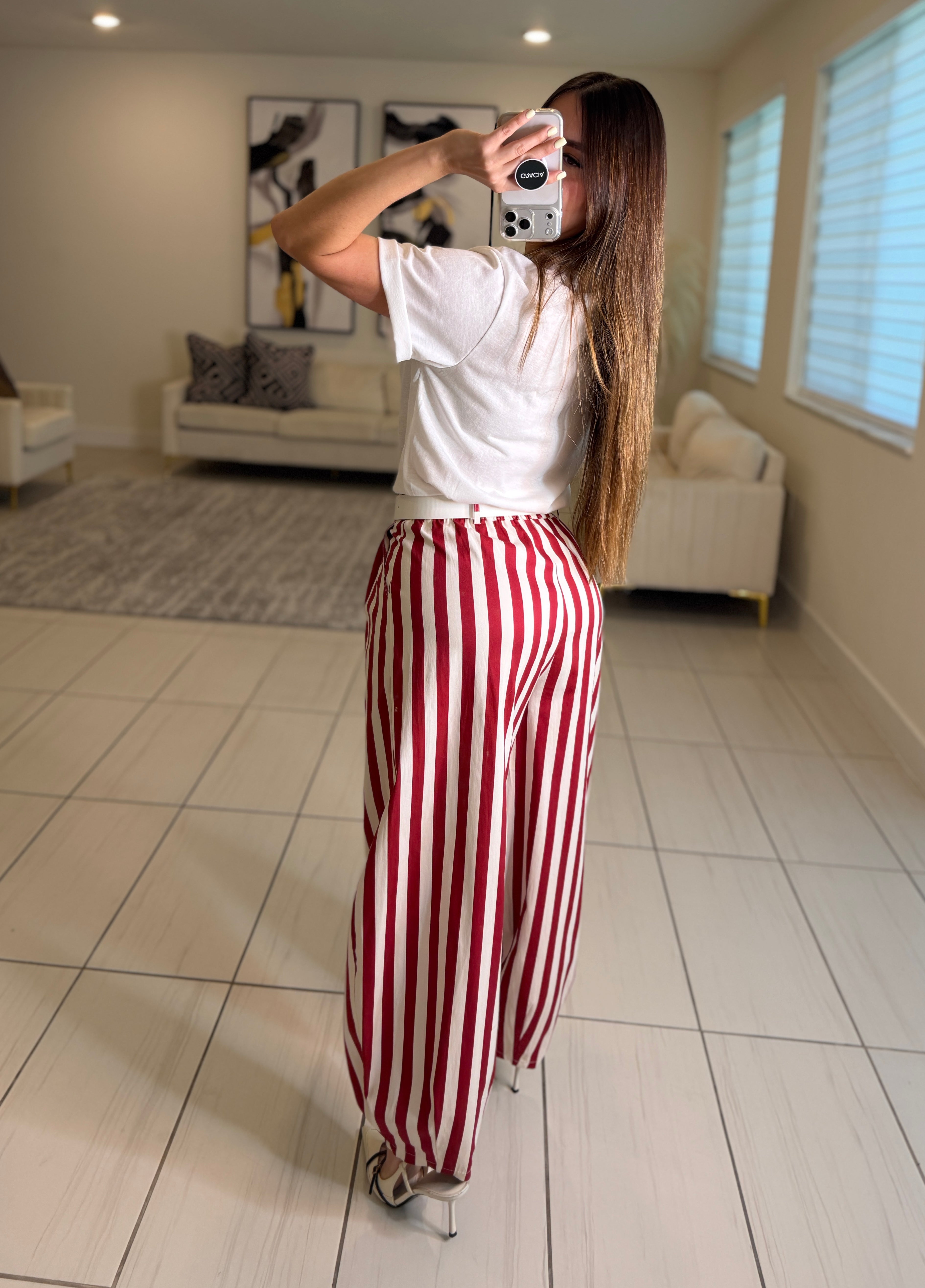 Gravity Stripes Red Pants