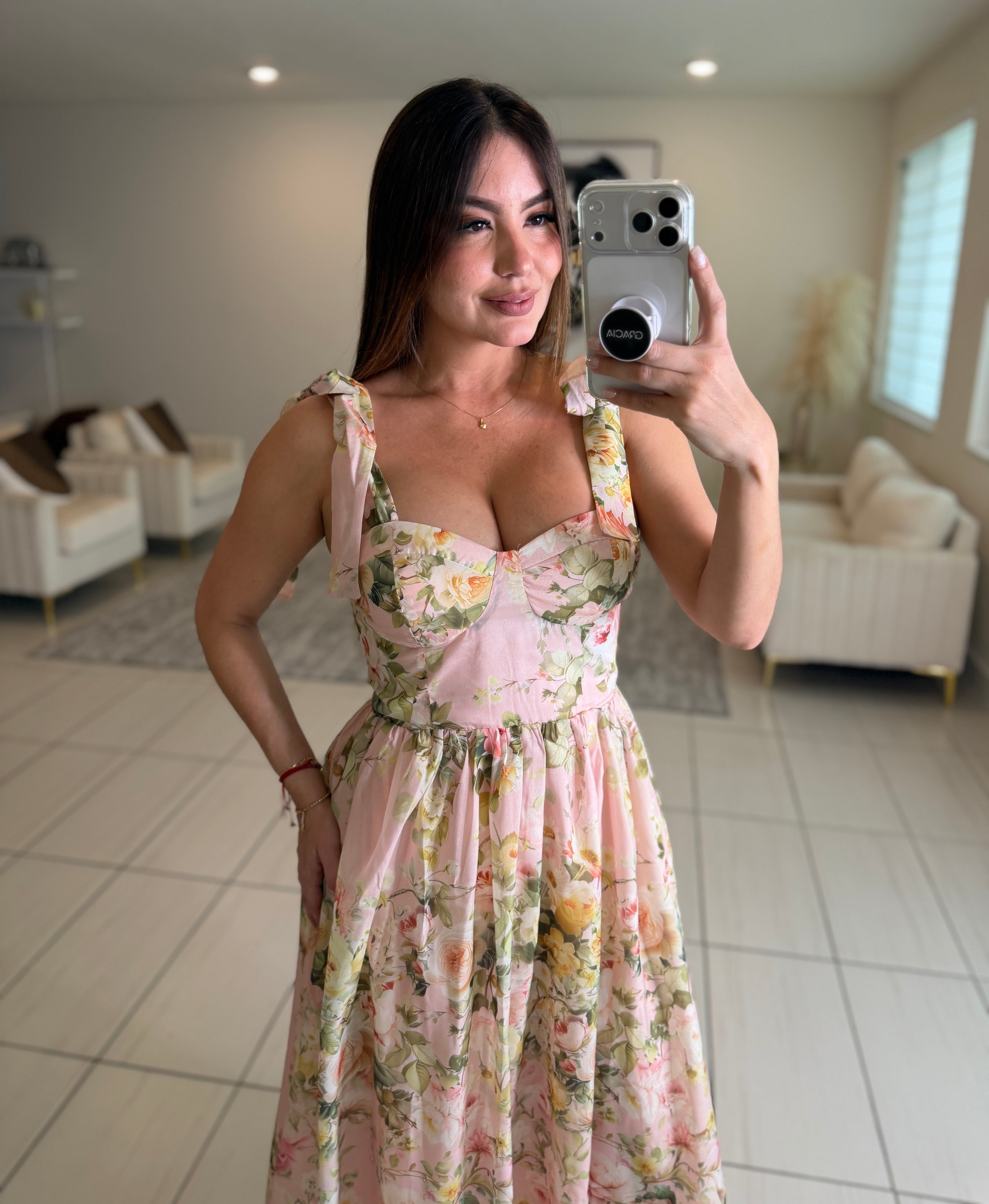 Secret Garden Floral Pink Dress