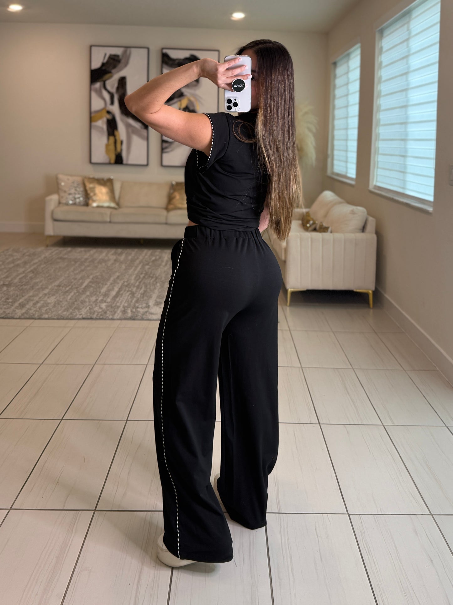 Iconic Muse Black Pant Set