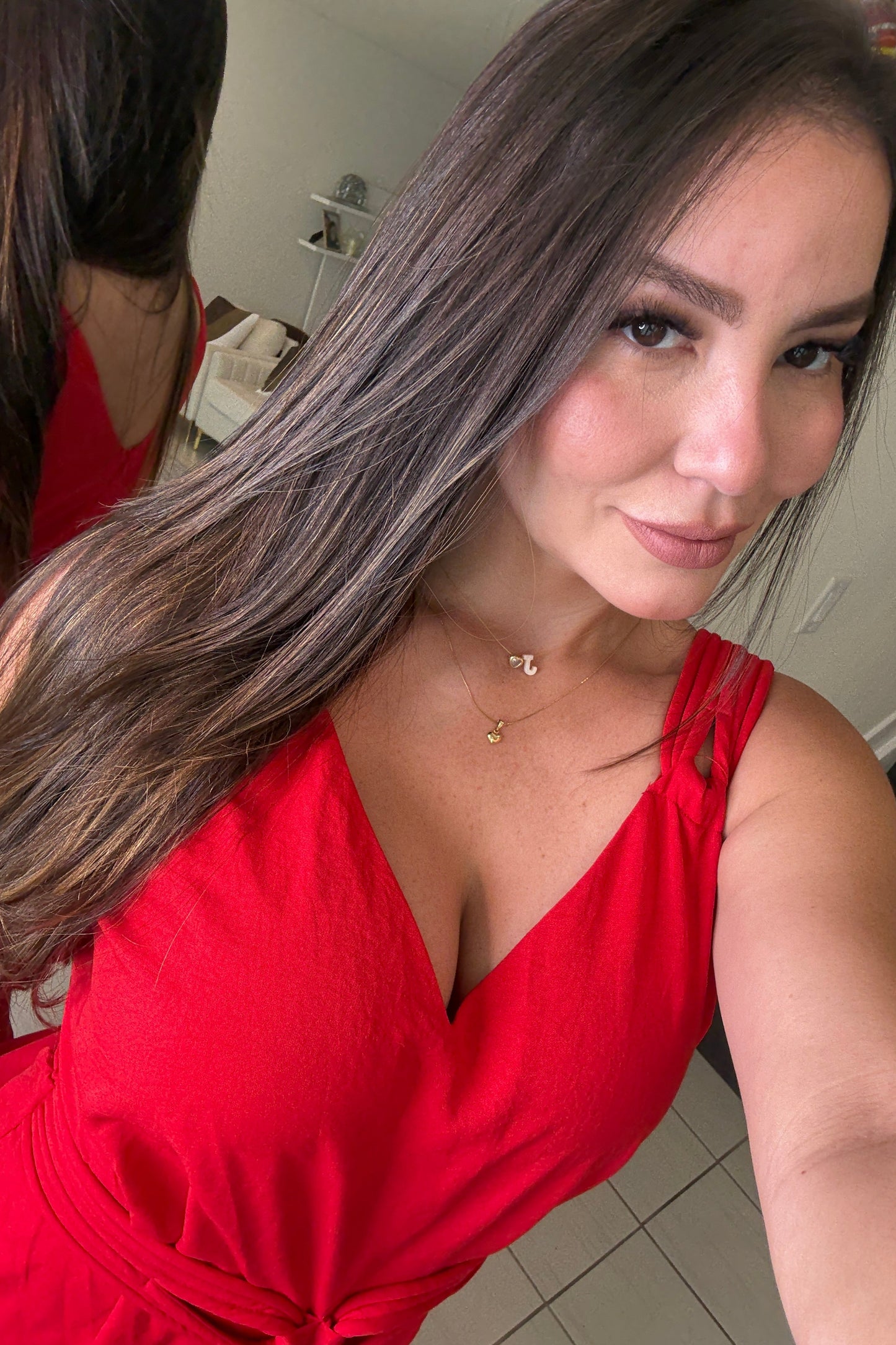 Split Intention Red Jumpsuit