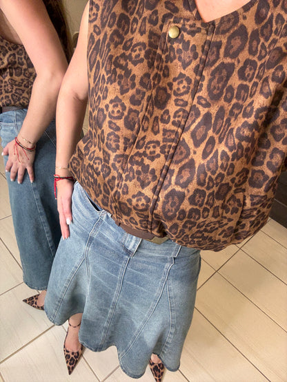 In Demand Cropped Leopard Print Jacket