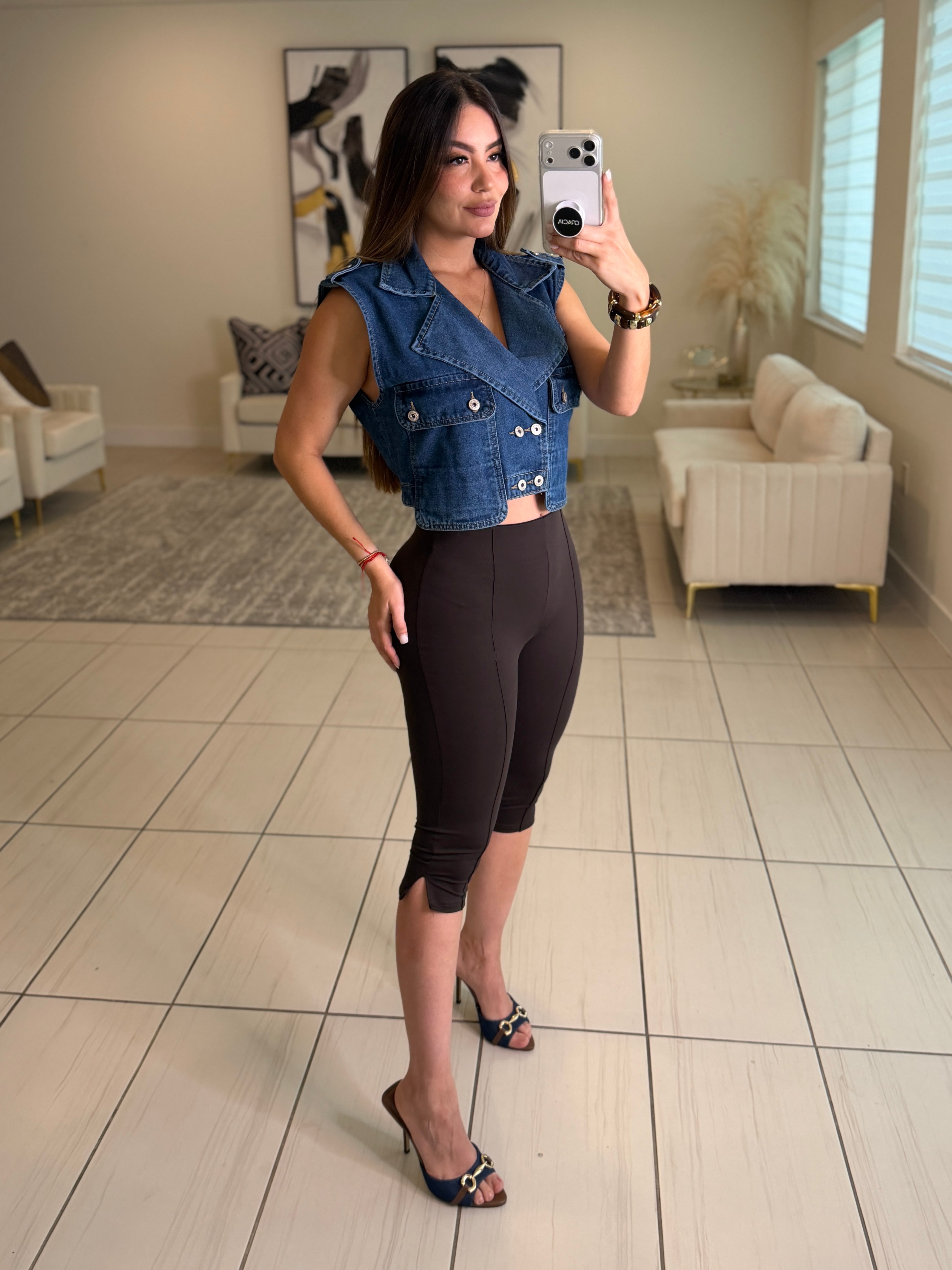 Power Sculpt Brown Capri