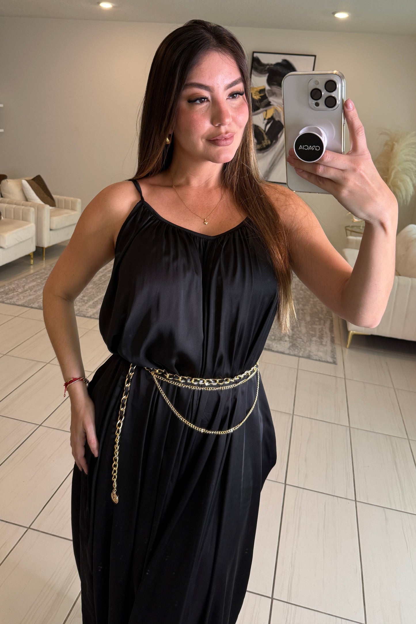 Effortless Essence Ruched Black Jumpsuit