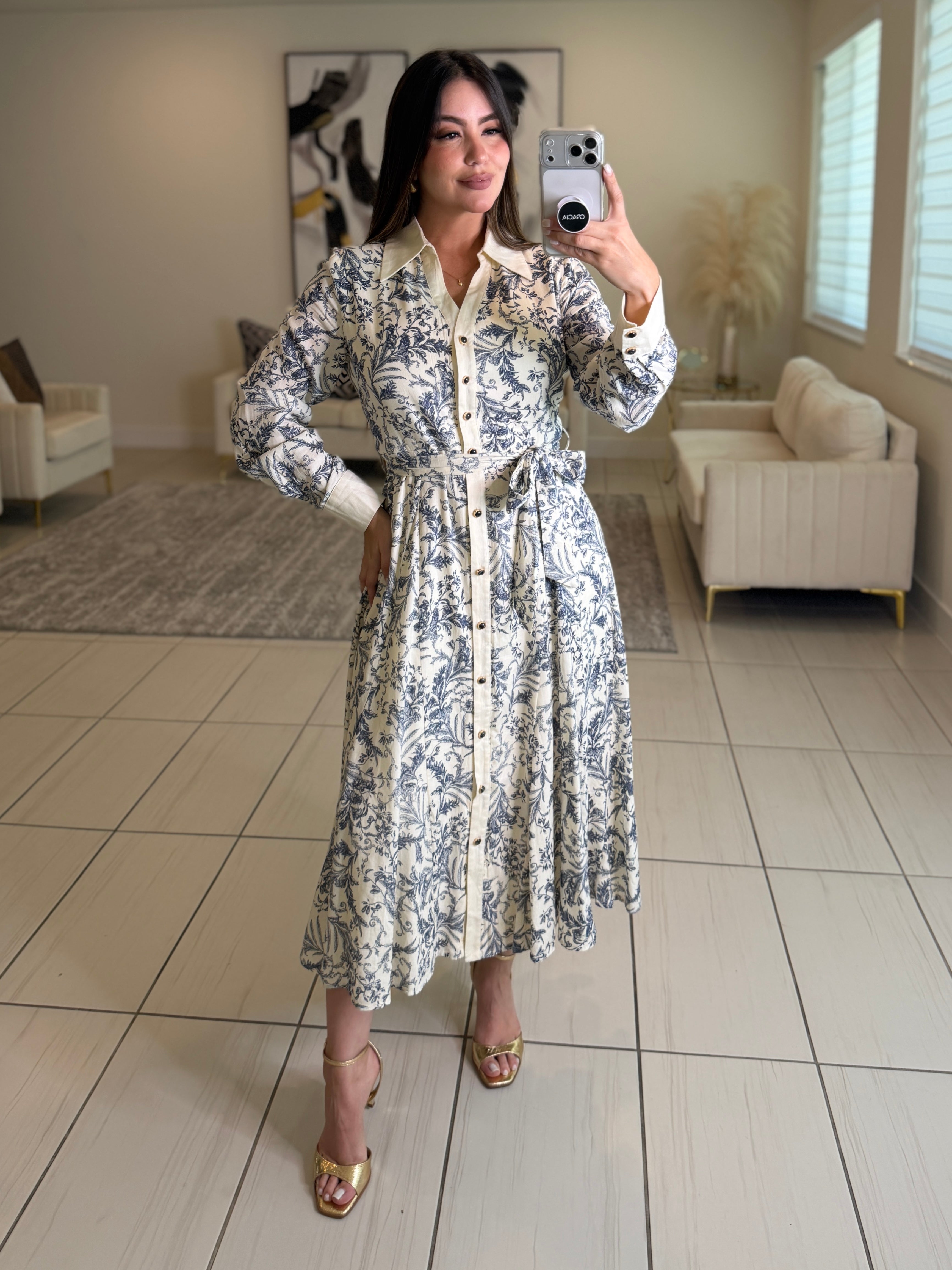 Power Stance Beige Maxi Dress