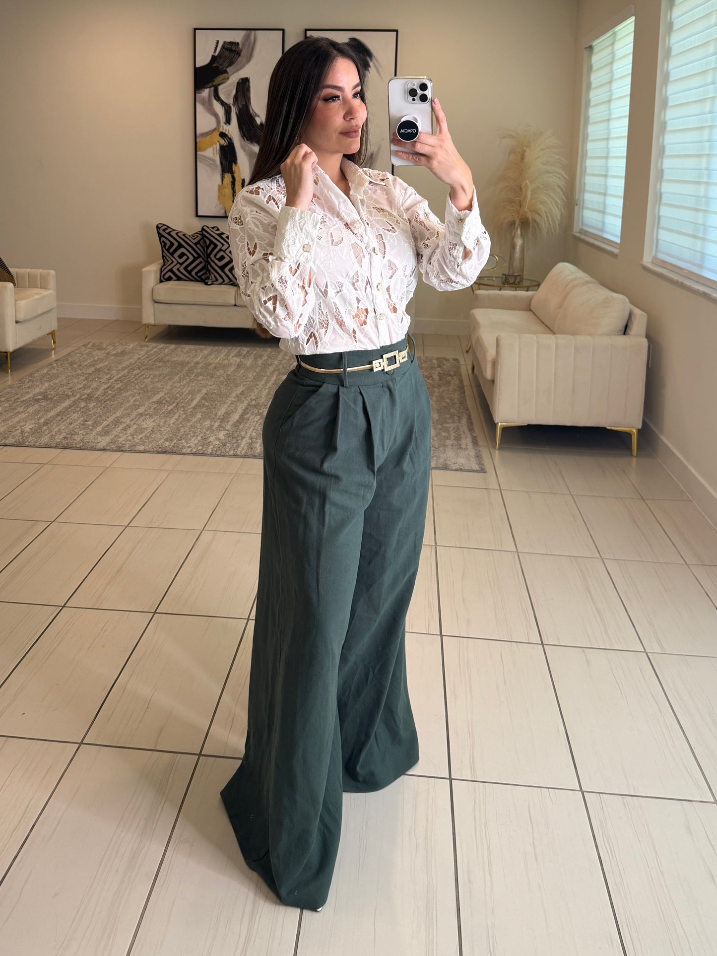 Gravity Flow Balloon Green Pants
