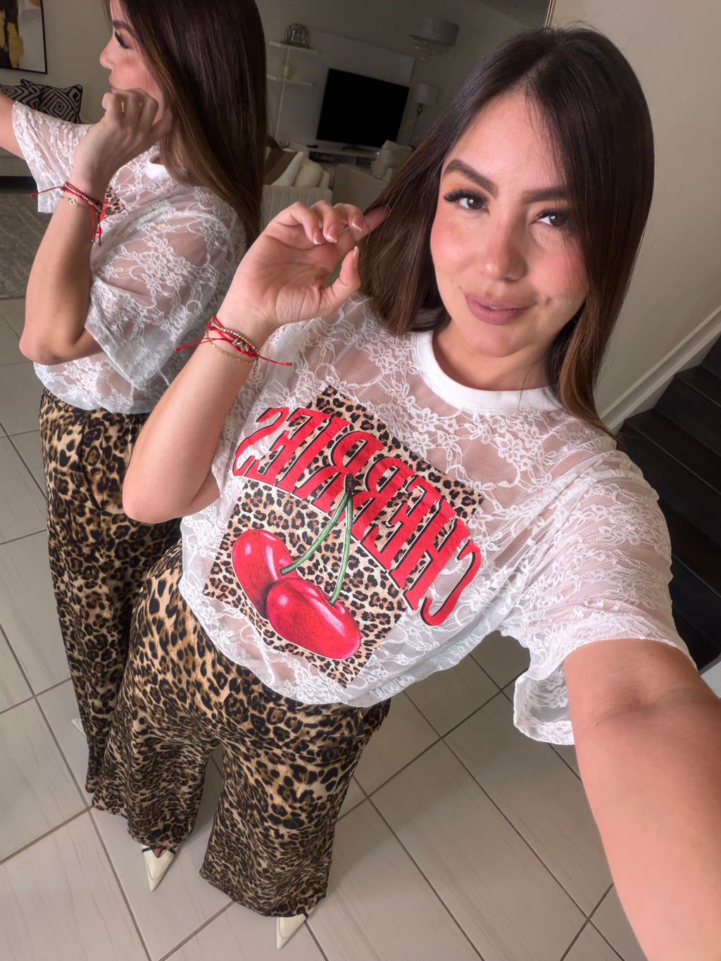 Cherries White Tshirt