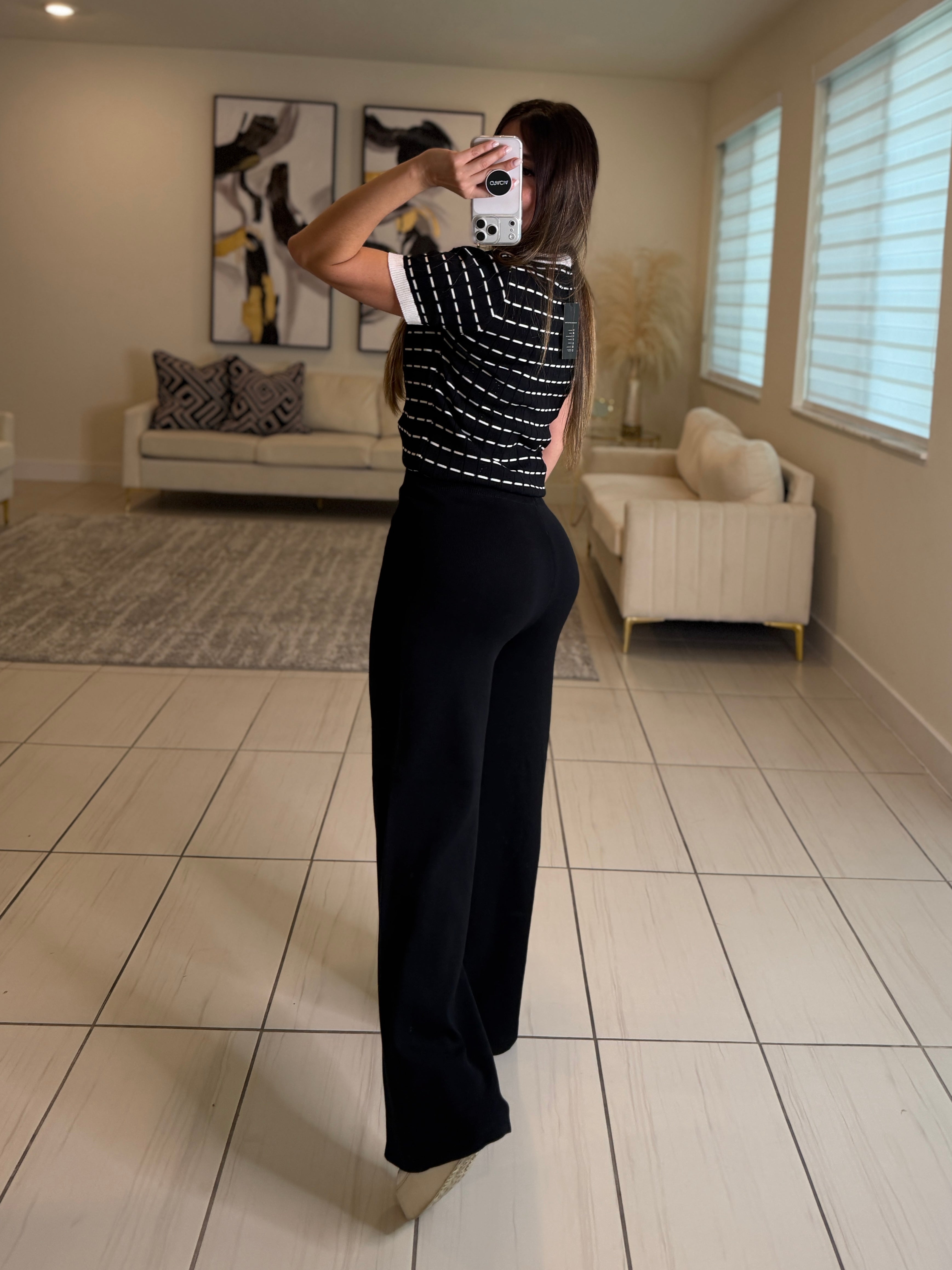 Simplicity Knit Black Pant Set