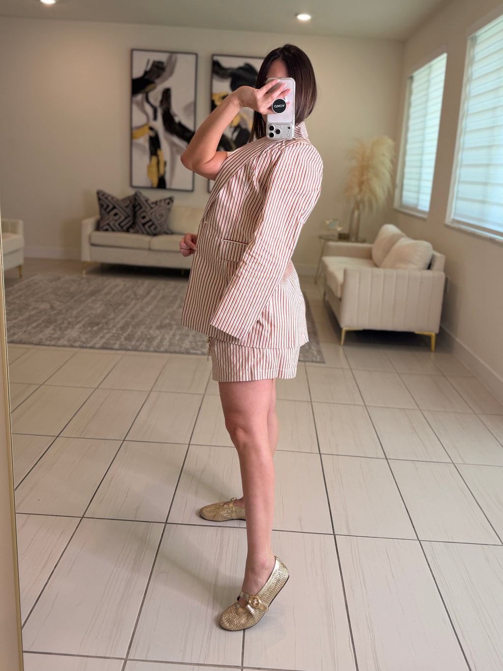 Spring Stripes Blazer and Short Set