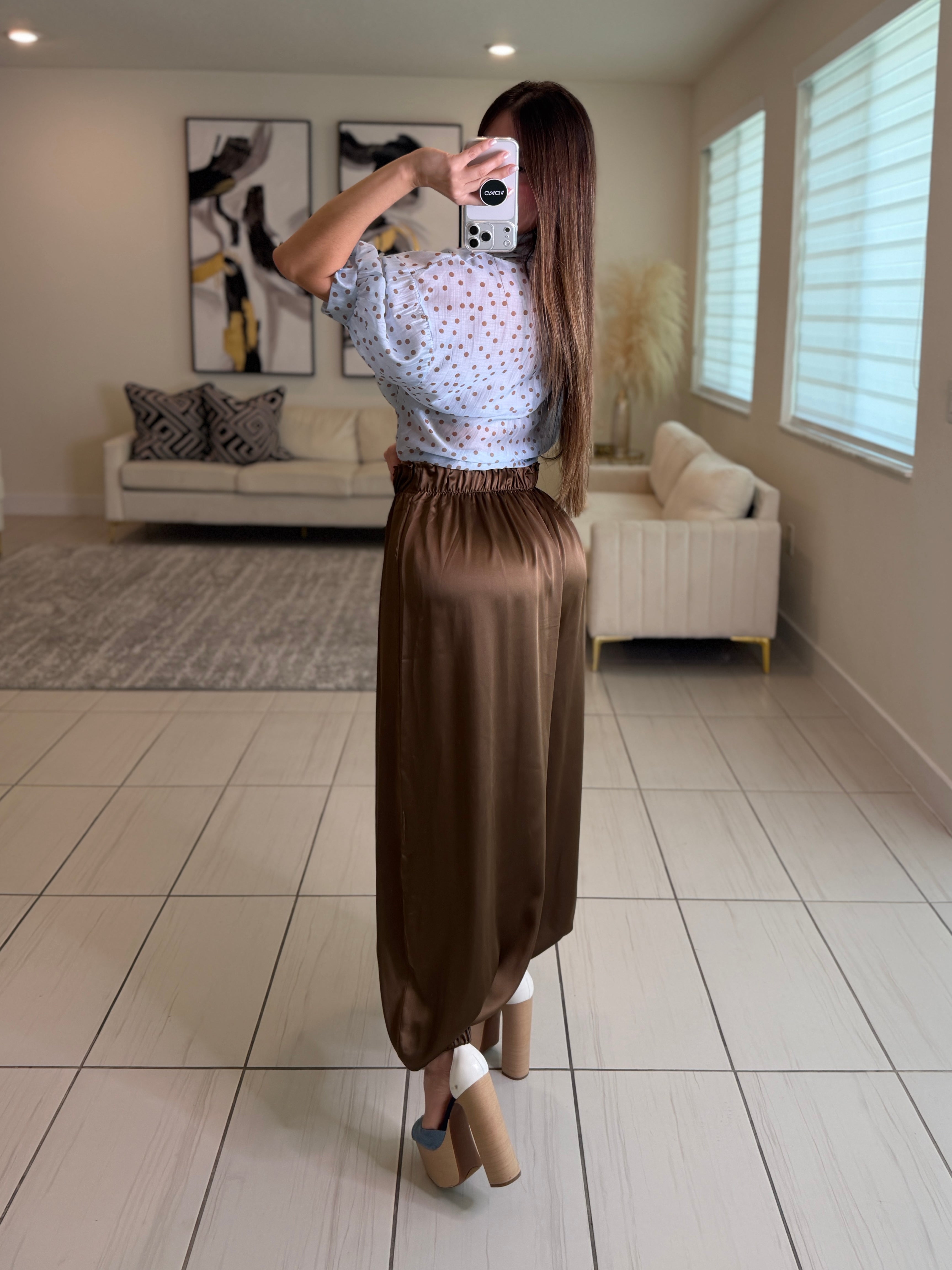 Fabulosity Brown Balloon Pants