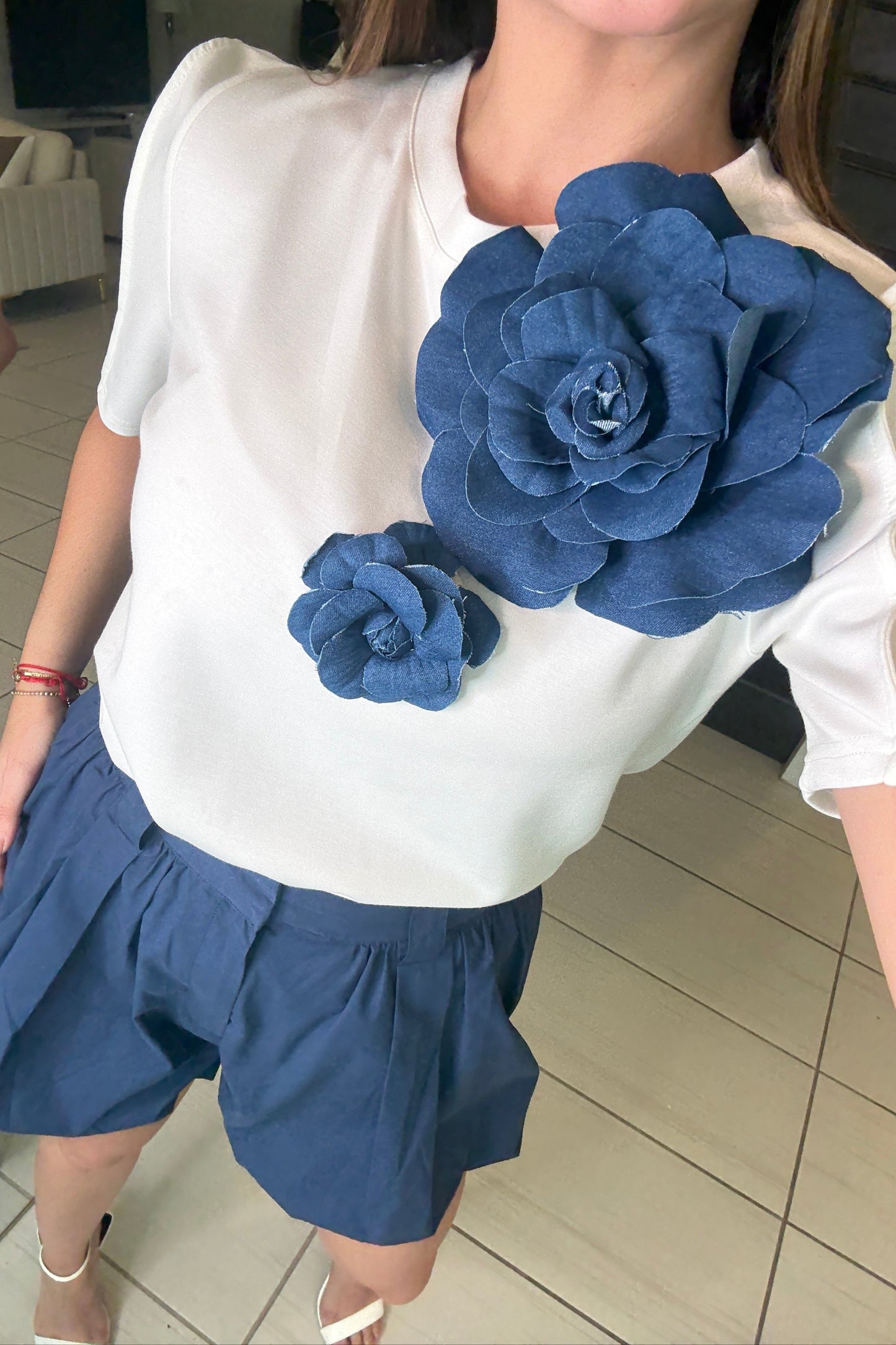 Sweetest Bubble Navy Blue Short