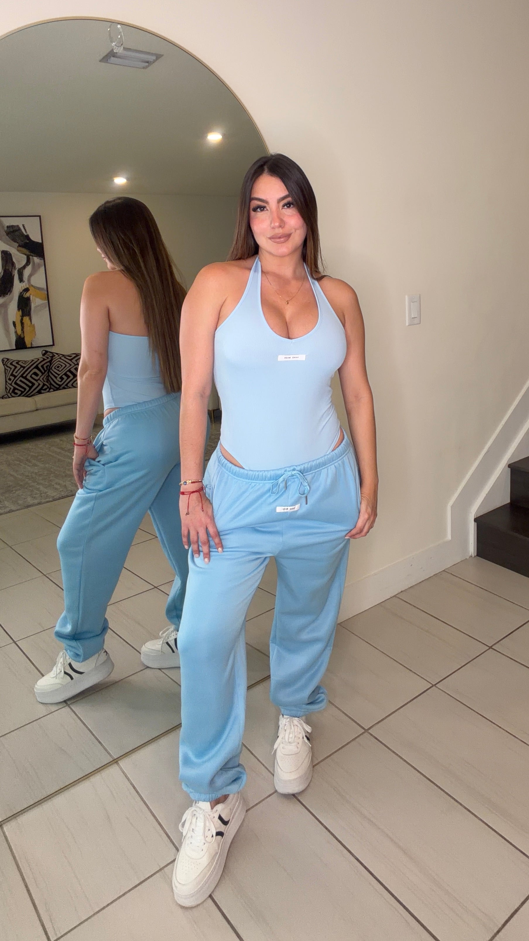 Bombshell Baby Blue Jogger Set