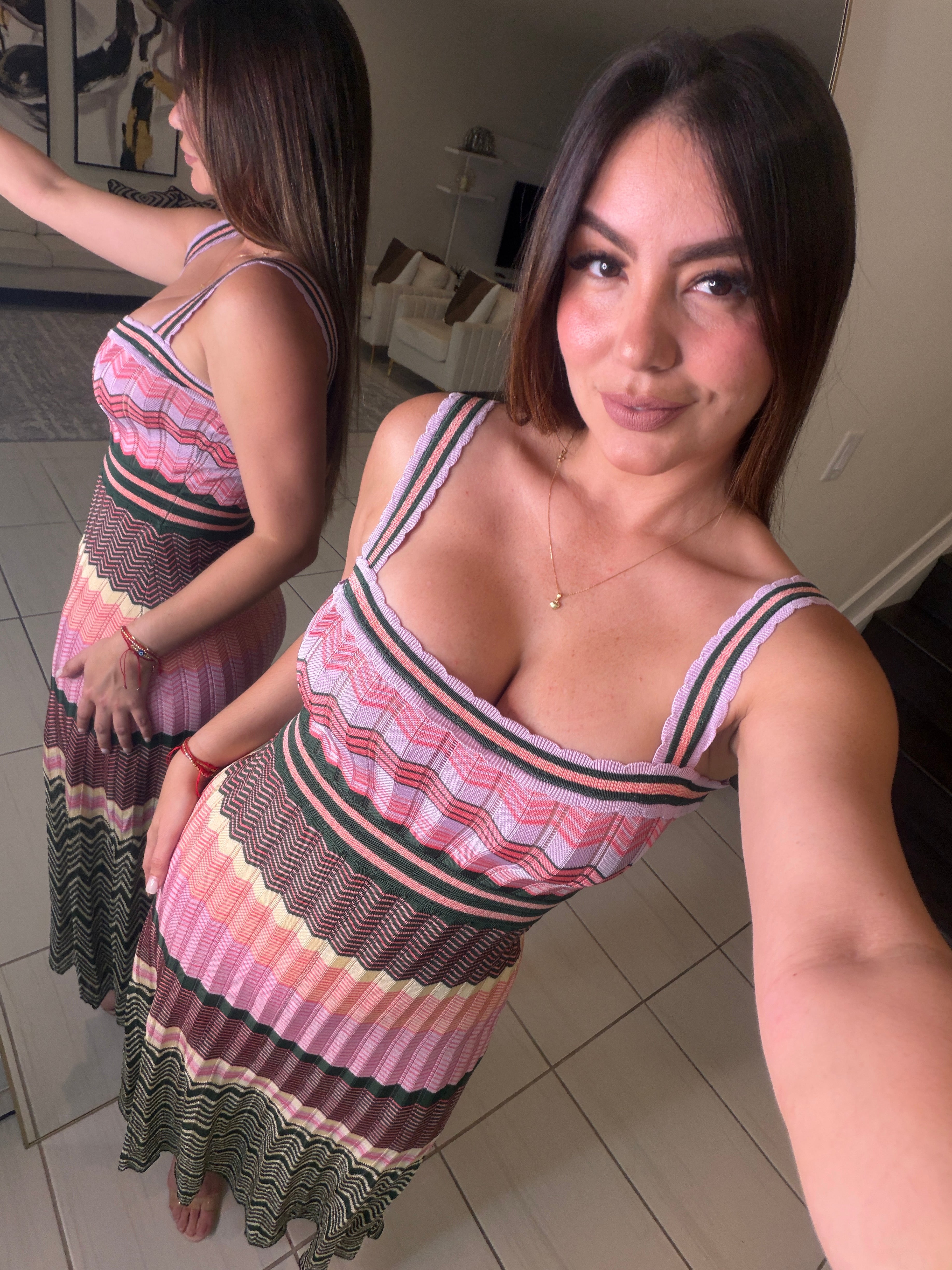 Heat Wave Colorful Knit Dress