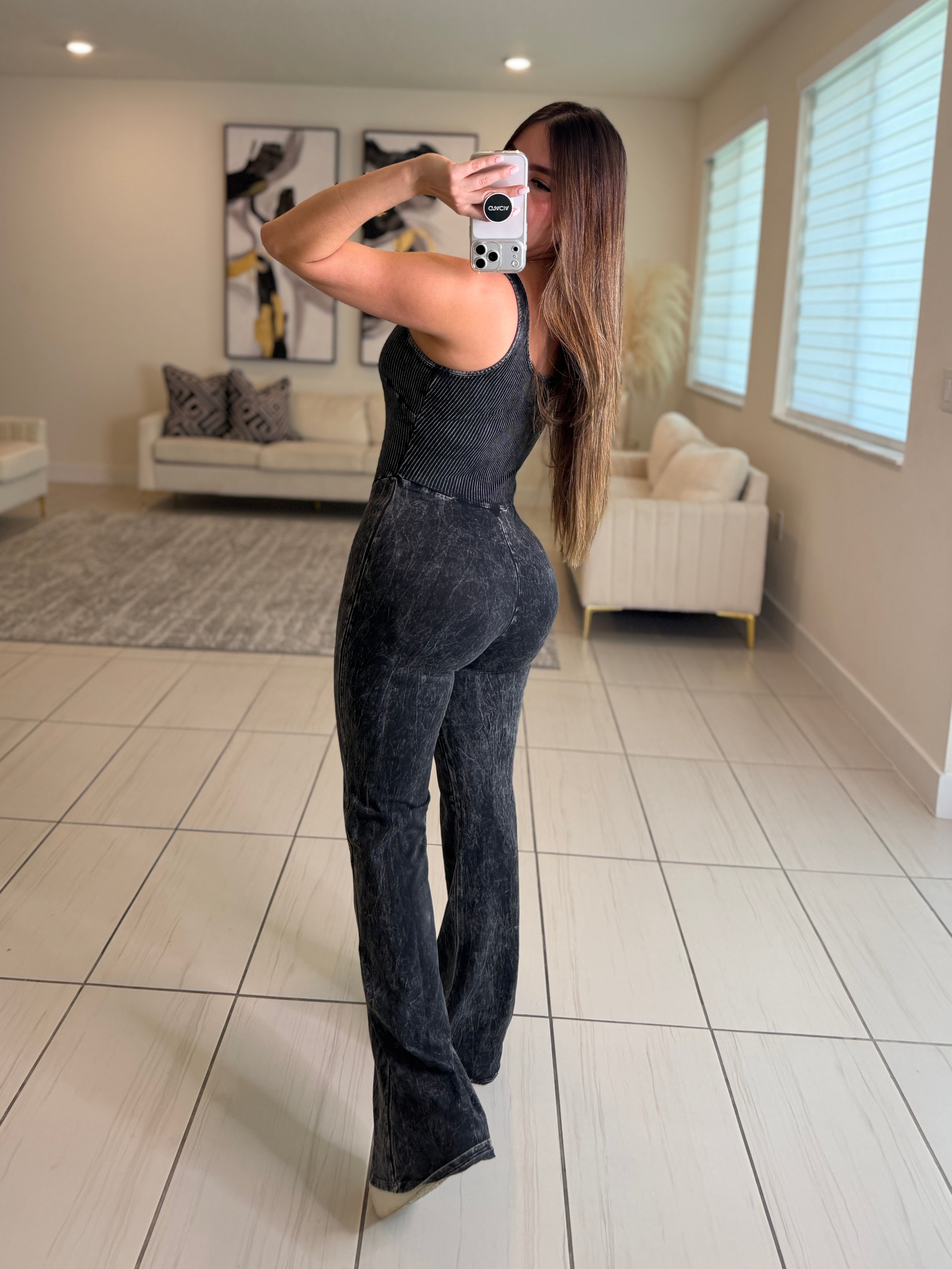 Illusionist Washed Black Jumpsuit