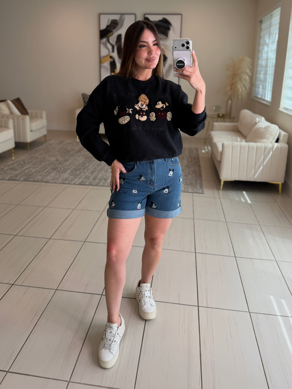 Funny Denim Bermuda Shorts